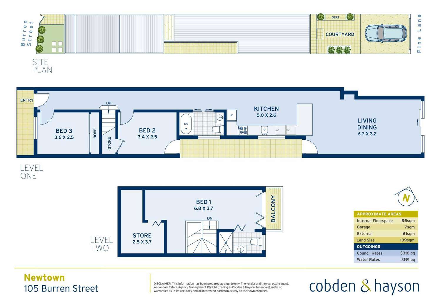 Floorplan of Homely house listing, 105 Burren Street, Newtown NSW 2042