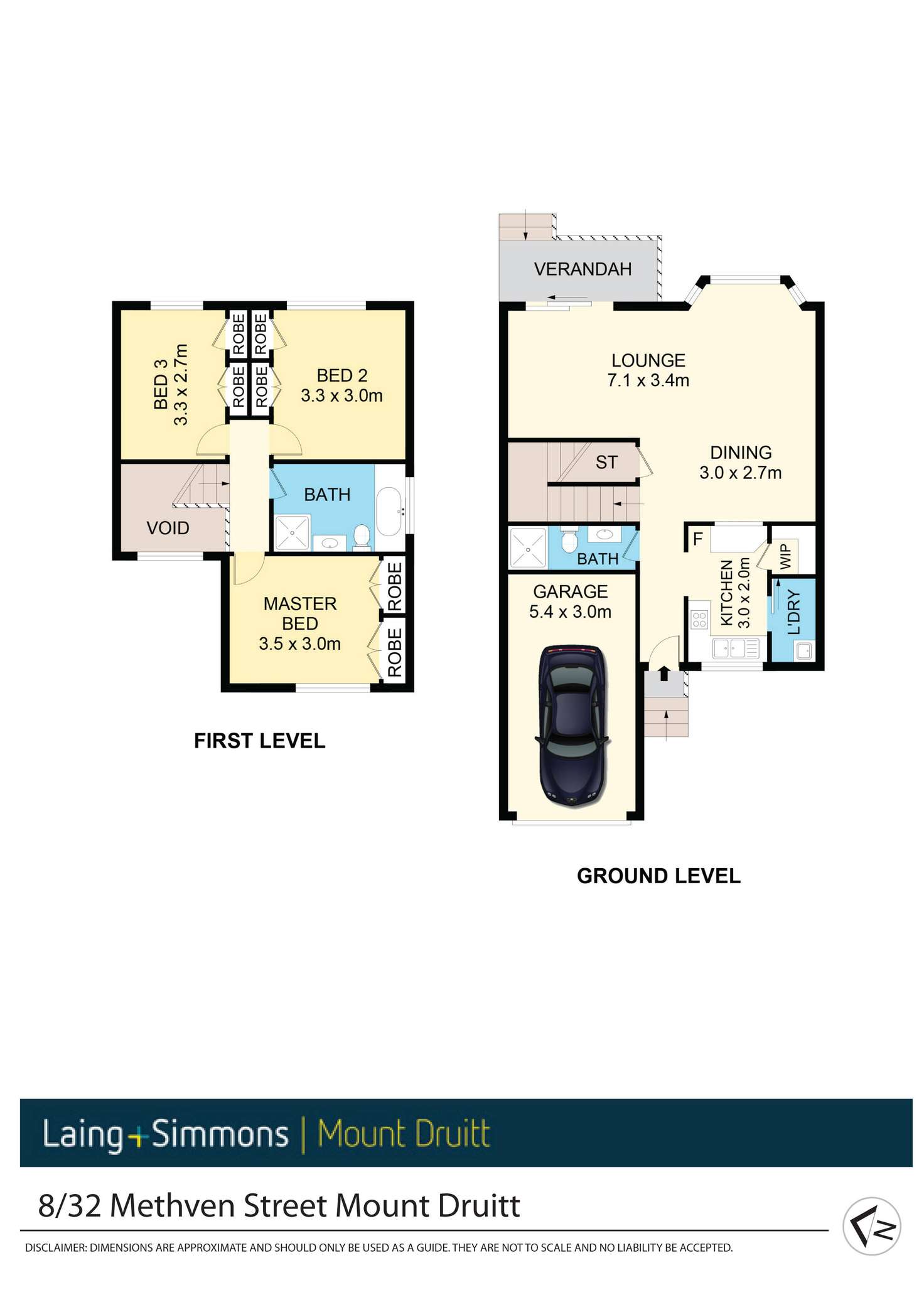 Floorplan of Homely townhouse listing, 8/32 Methven Street, Mount Druitt NSW 2770