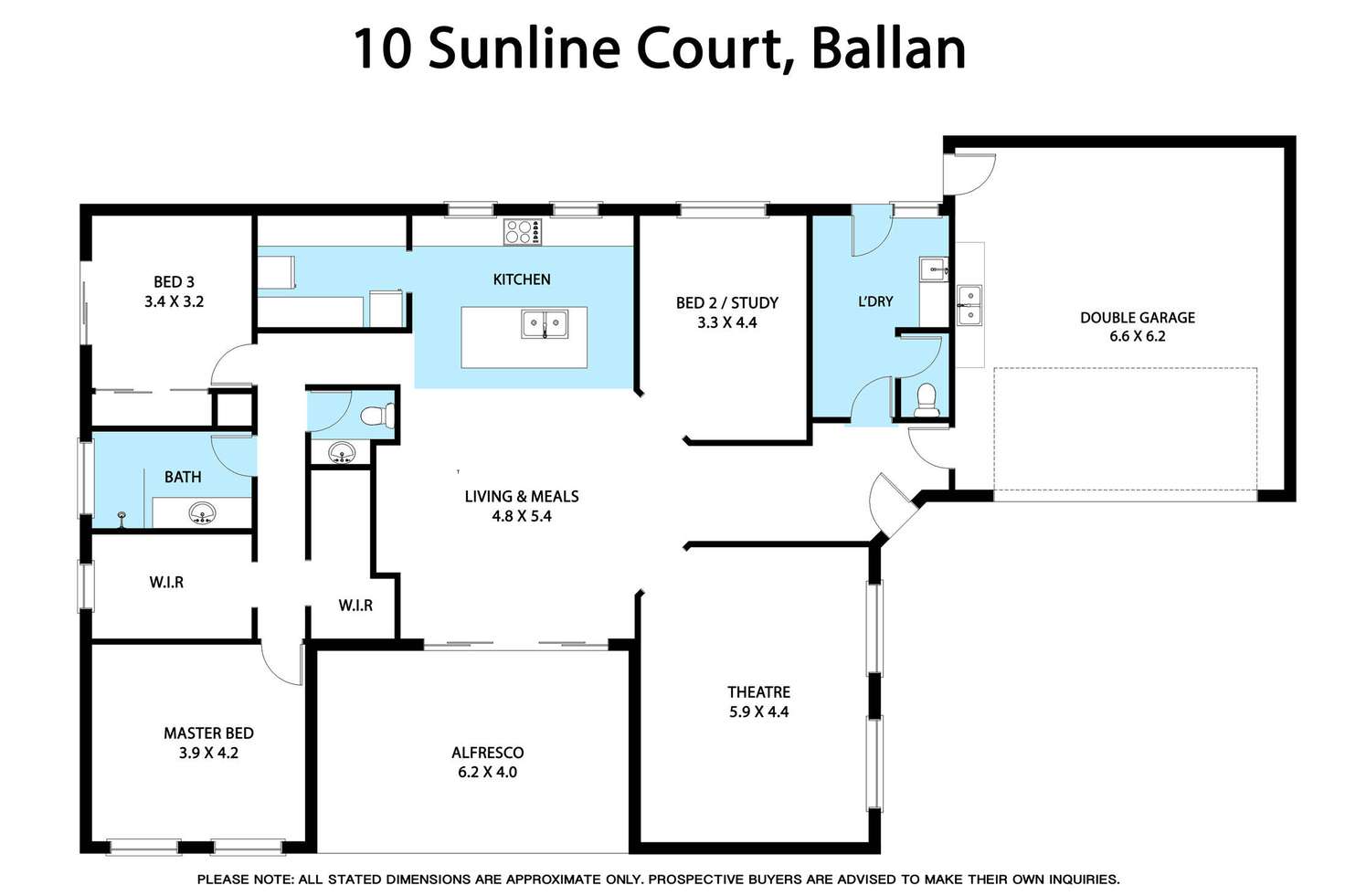 Floorplan of Homely house listing, 10 Sunline Court, Ballan VIC 3342