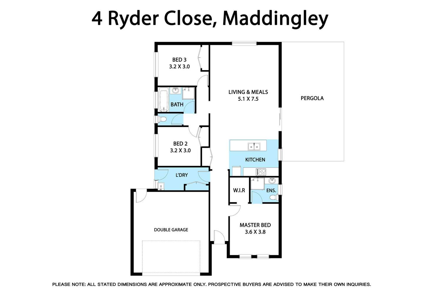 Floorplan of Homely house listing, 4 Ryder Close, Bacchus Marsh VIC 3340