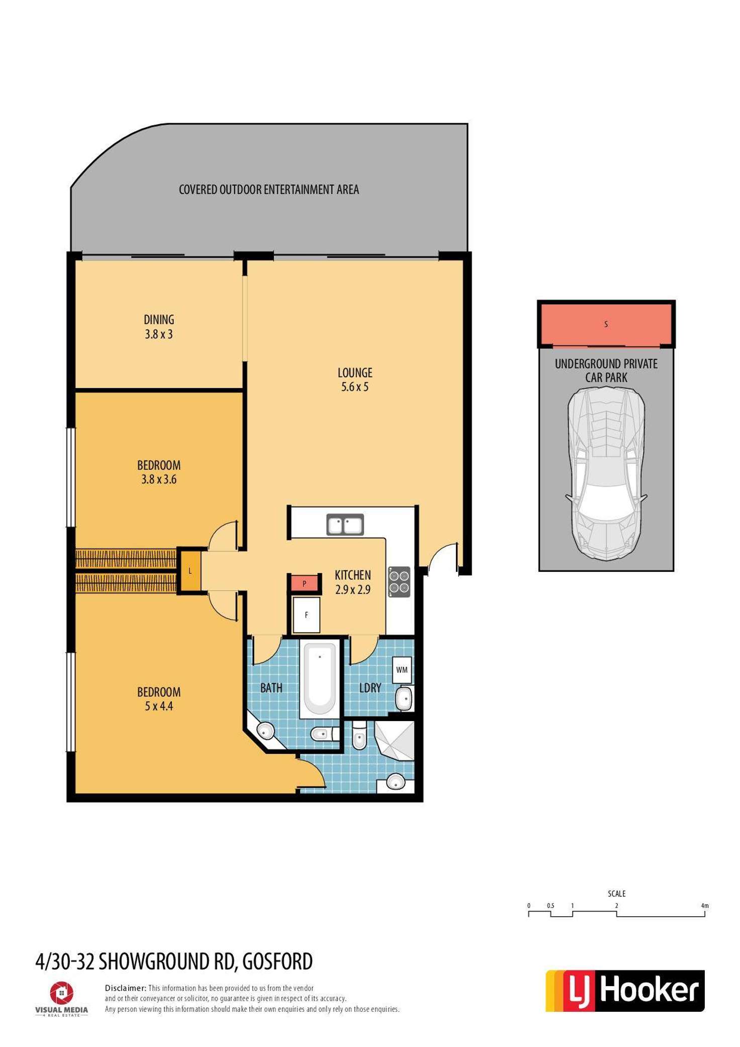 Floorplan of Homely unit listing, 4/30-32 Showground Road, Gosford NSW 2250
