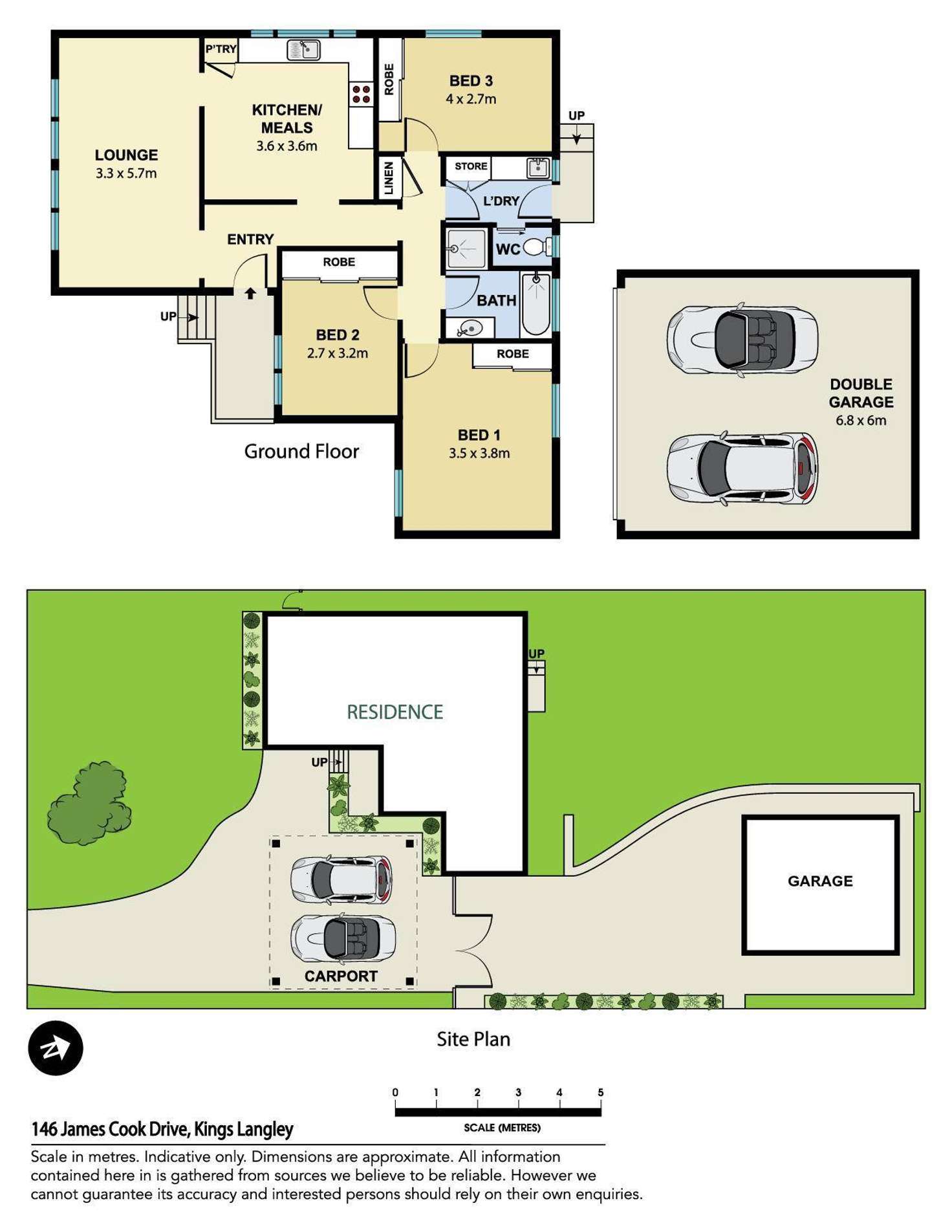 Floorplan of Homely house listing, 146 James Cook Drive, Kings Langley NSW 2147