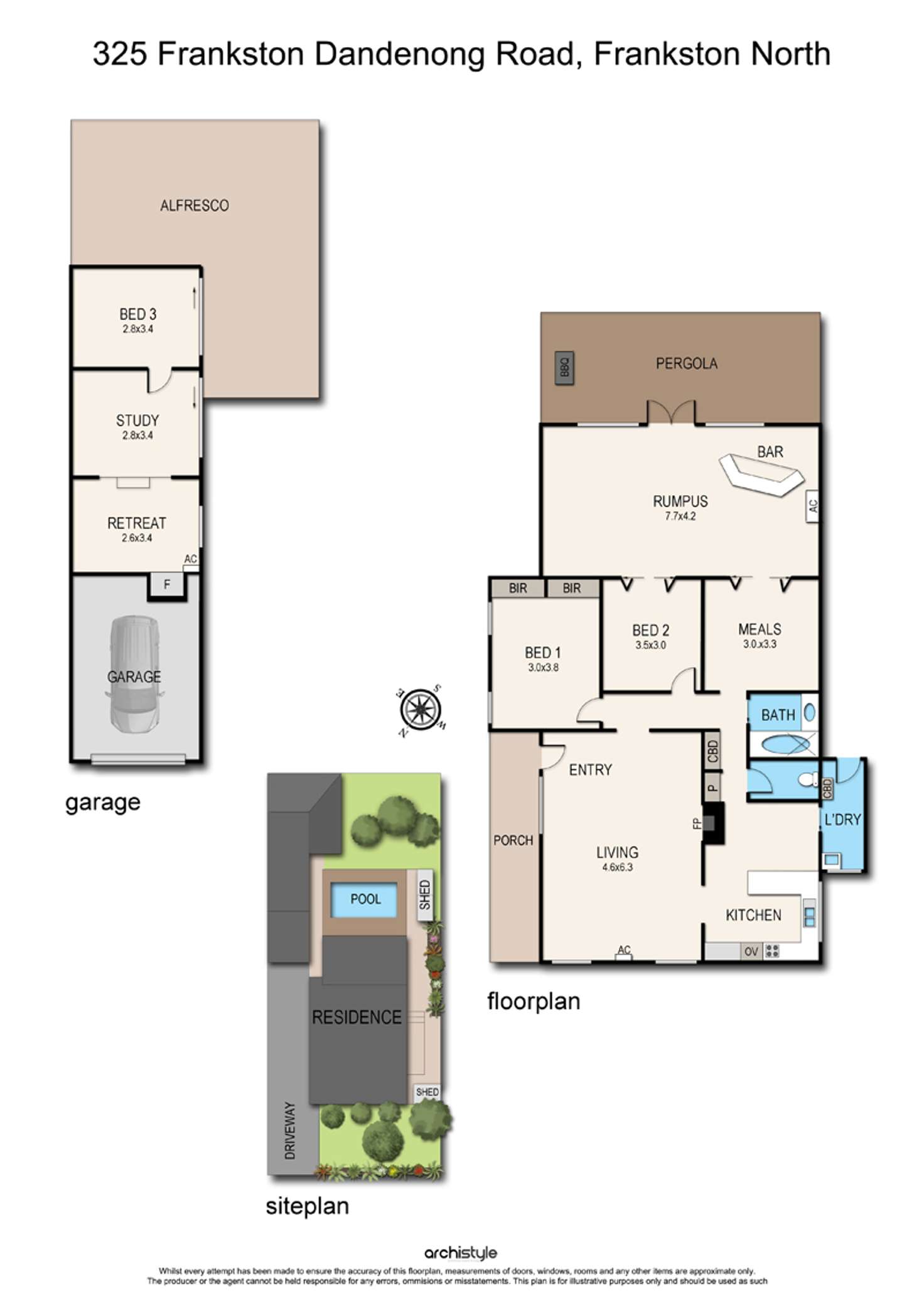 Floorplan of Homely house listing, 325 Frankston Dandenong Road, Frankston North VIC 3200