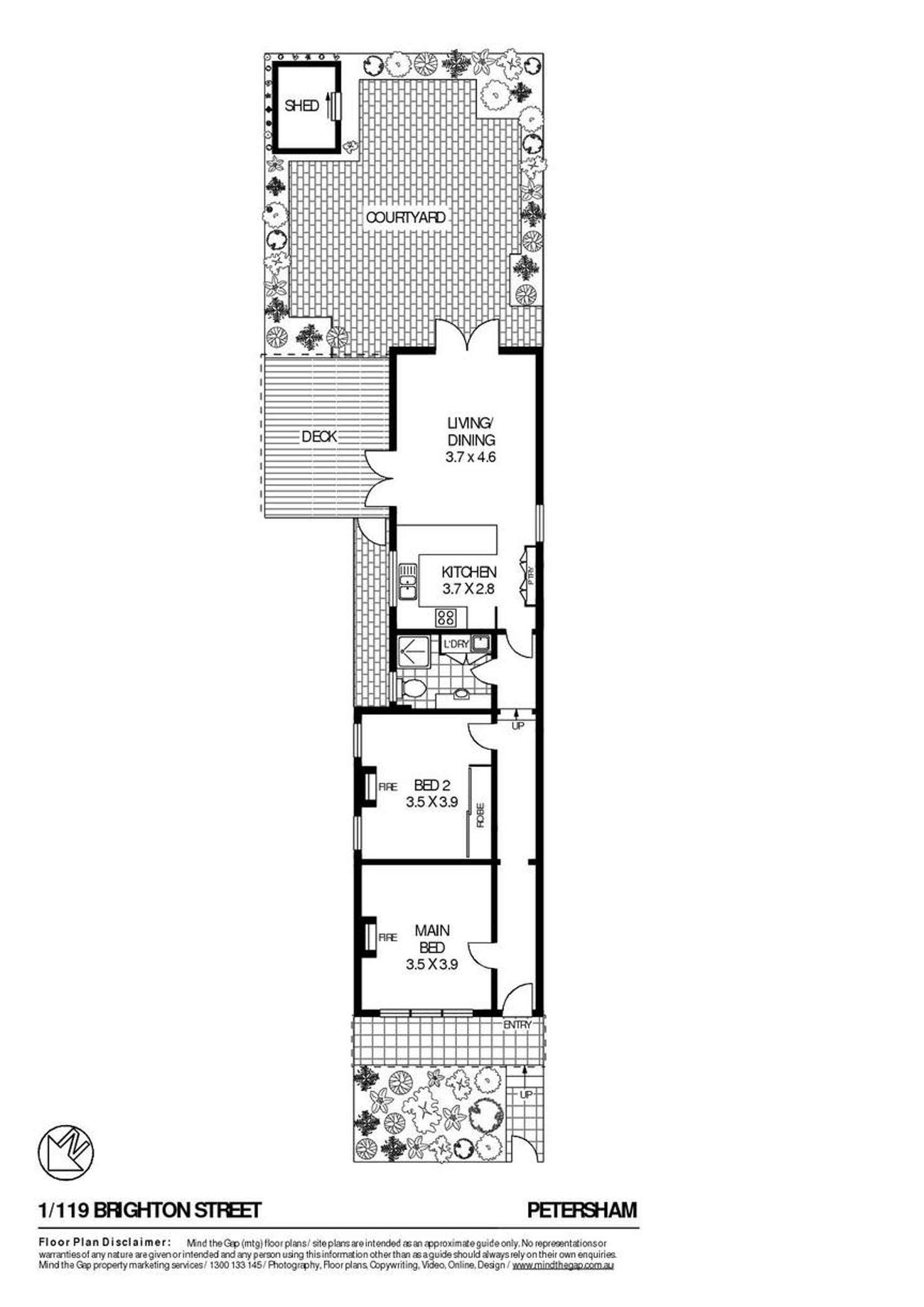 Floorplan of Homely house listing, 1/119 Brighton Street, Petersham NSW 2049