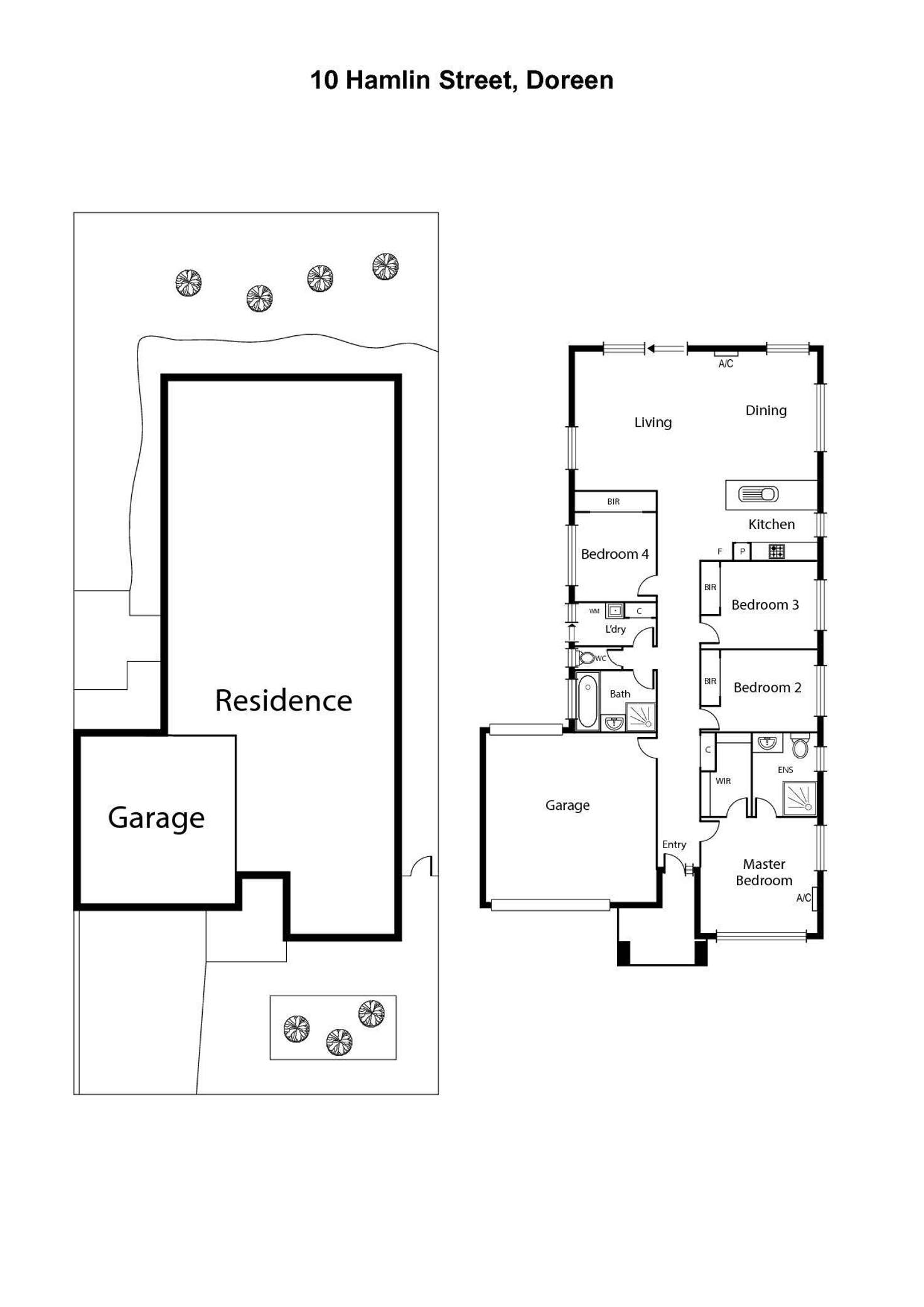 Floorplan of Homely house listing, 10 Hamlin Street, Doreen VIC 3754
