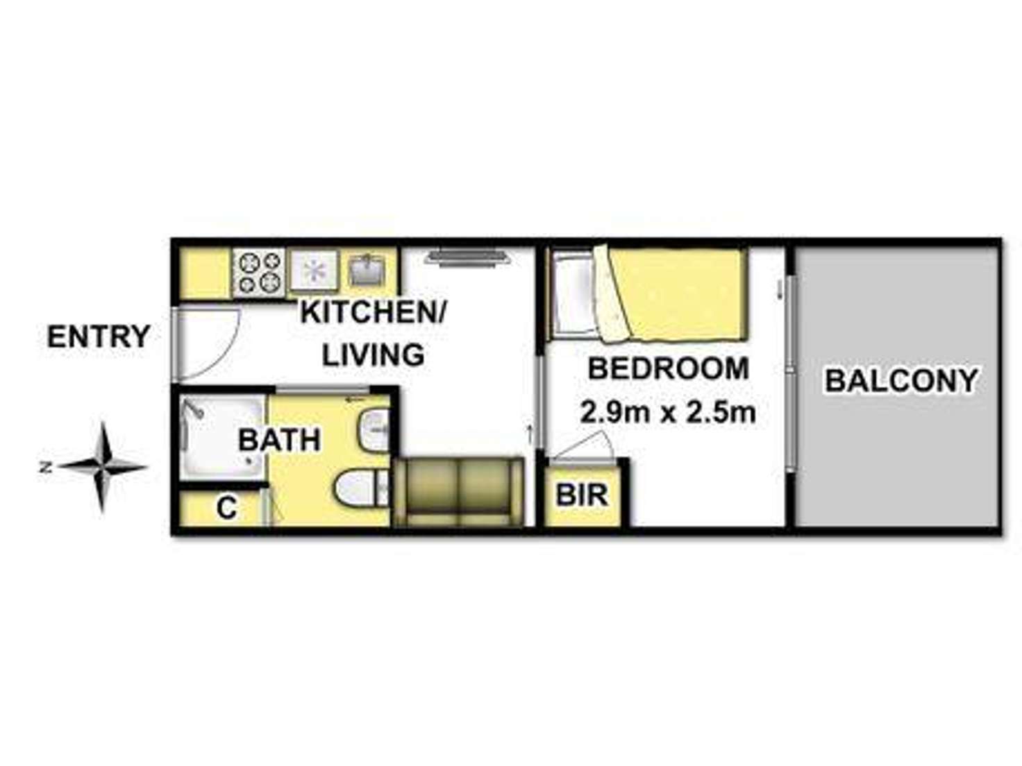 Floorplan of Homely apartment listing, 338/484 Elgar Road, Box Hill VIC 3128