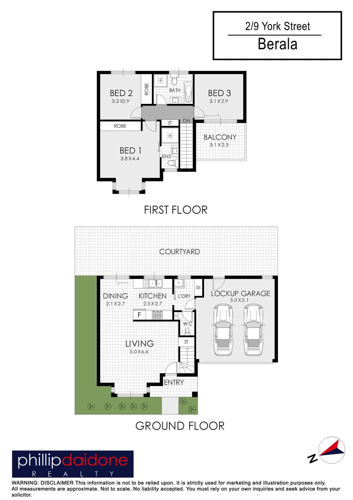 Floorplan of Homely townhouse listing, 2/9 York Street, Berala NSW 2141