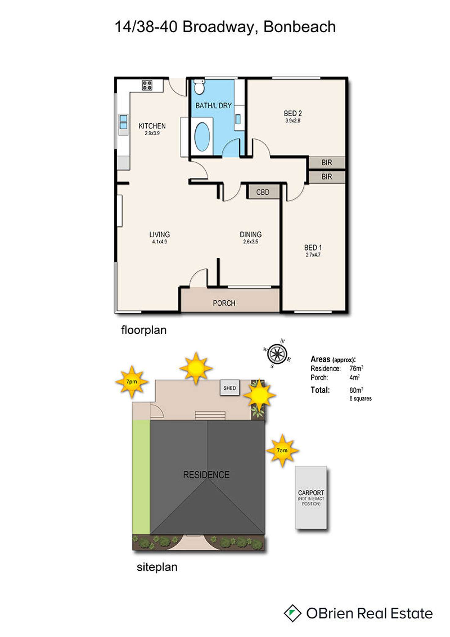 Floorplan of Homely unit listing, 14/38-40 Broadway, Bonbeach VIC 3196