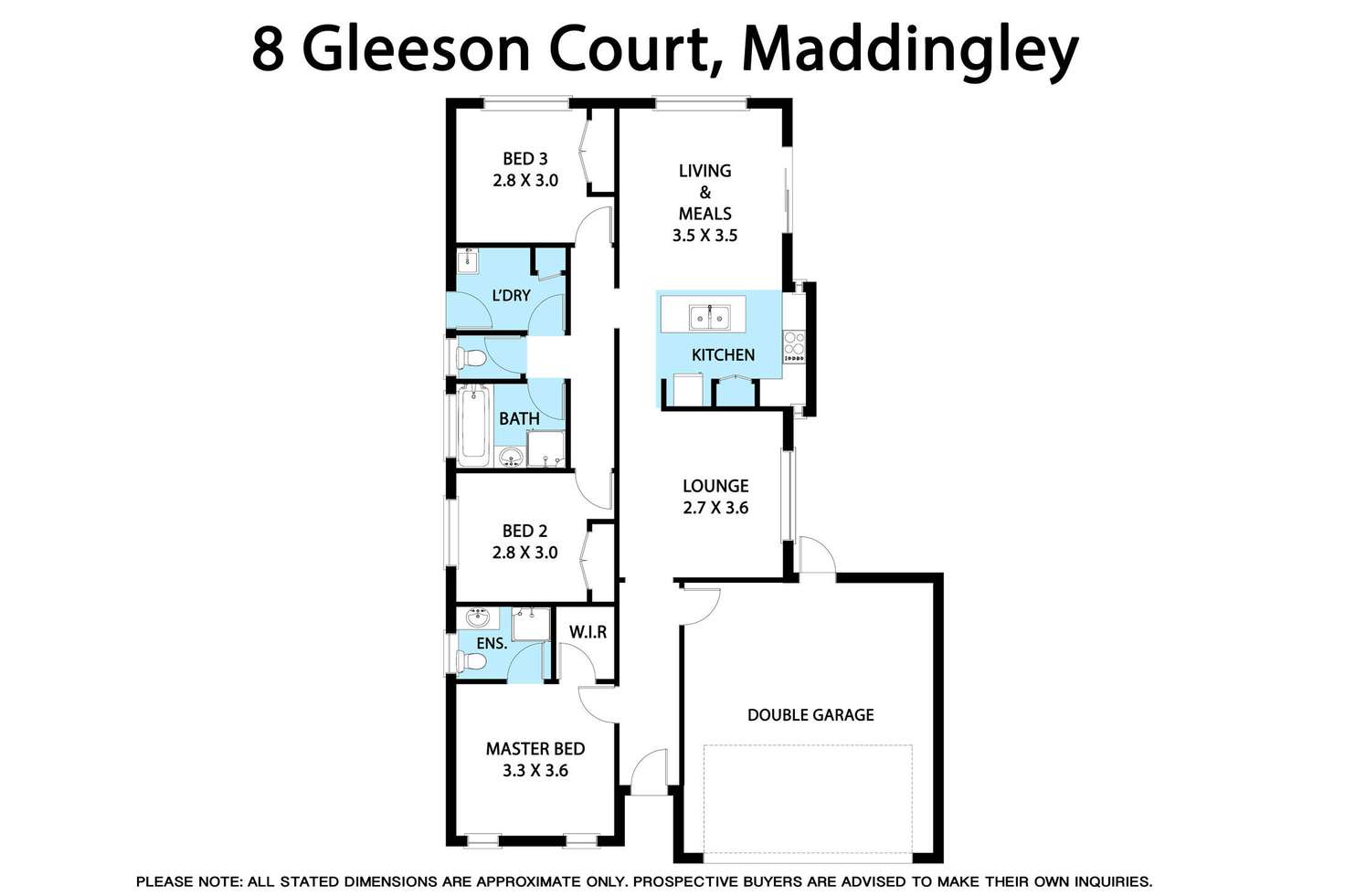 Floorplan of Homely house listing, 8 Gleeson Court, Bacchus Marsh VIC 3340