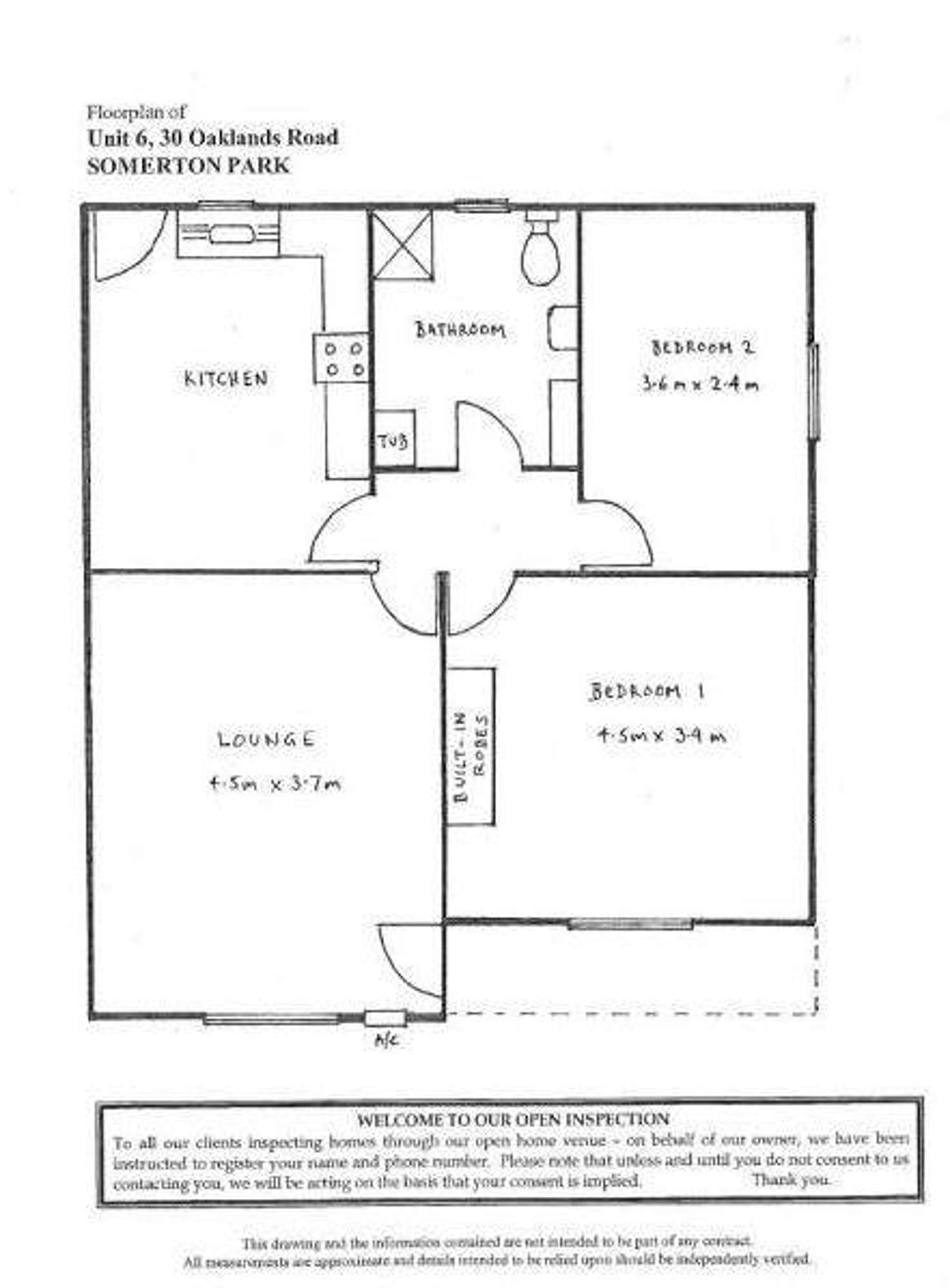 Floorplan of Homely unit listing, 6/30 Oaklands Road, Somerton Park SA 5044