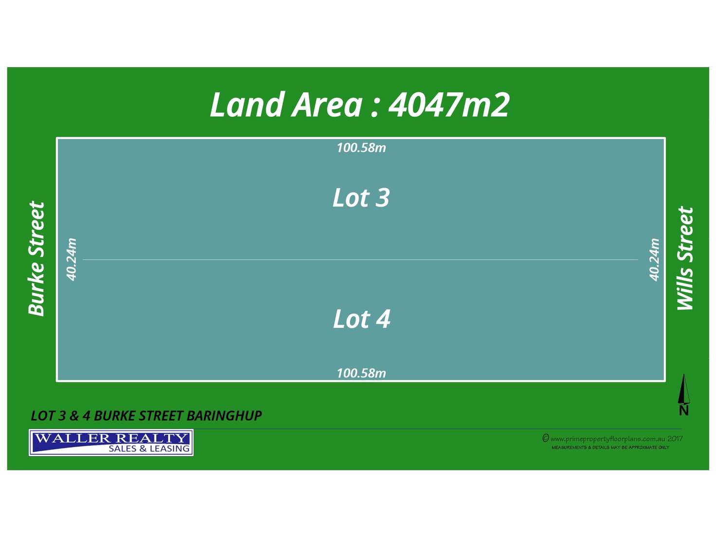 Floorplan of Homely residentialLand listing, LOT 3 & 4 Burke Street, Baringhup VIC 3463