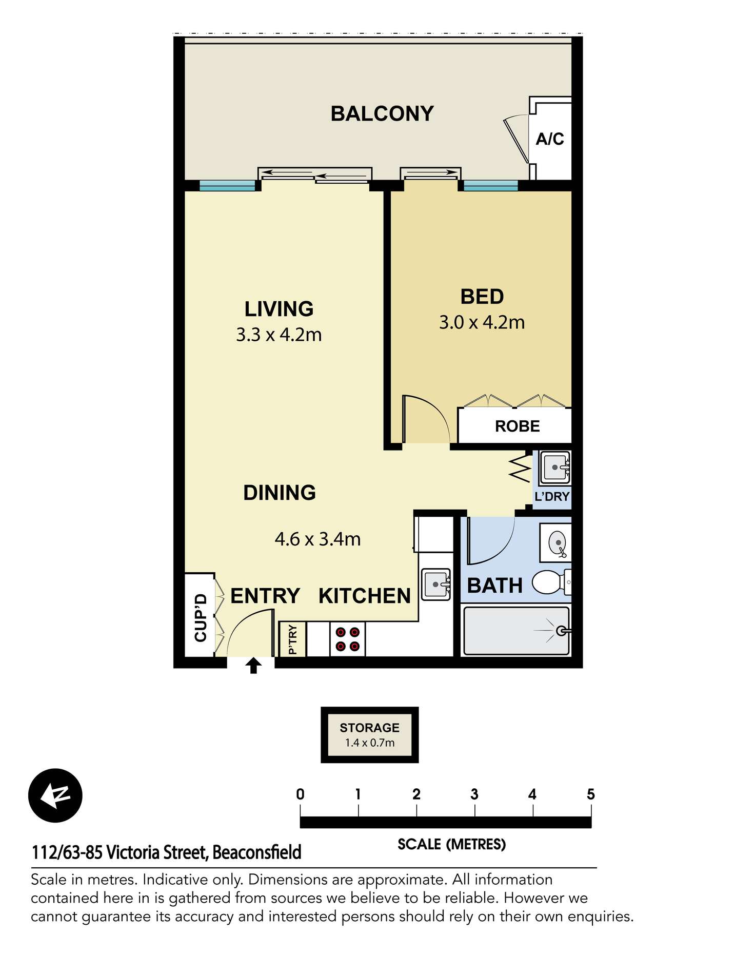Floorplan of Homely apartment listing, 112/63-85 Victoria Street, Beaconsfield NSW 2015