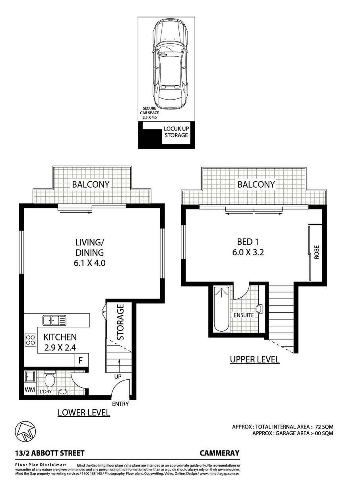 Floorplan of Homely apartment listing, 13/2 Abbott Street, Cammeray NSW 2062