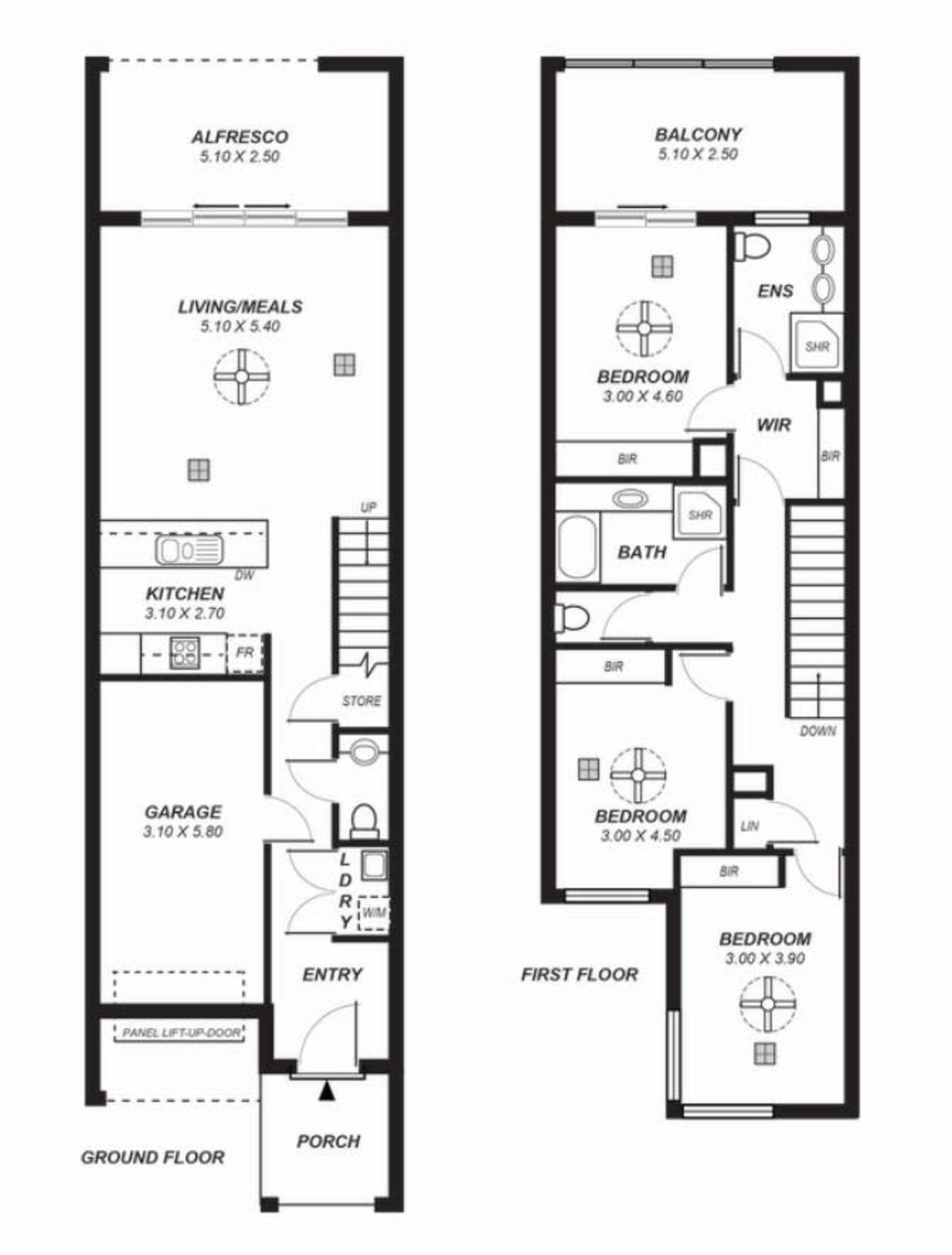 Floorplan of Homely townhouse listing, 8 Cozumel Street, Mawson Lakes SA 5095