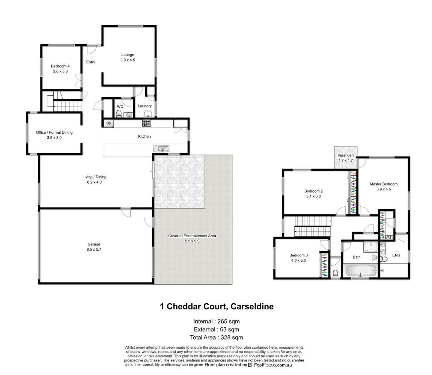 Floorplan of Homely house listing, 1 Cheddar Court, Carseldine QLD 4034