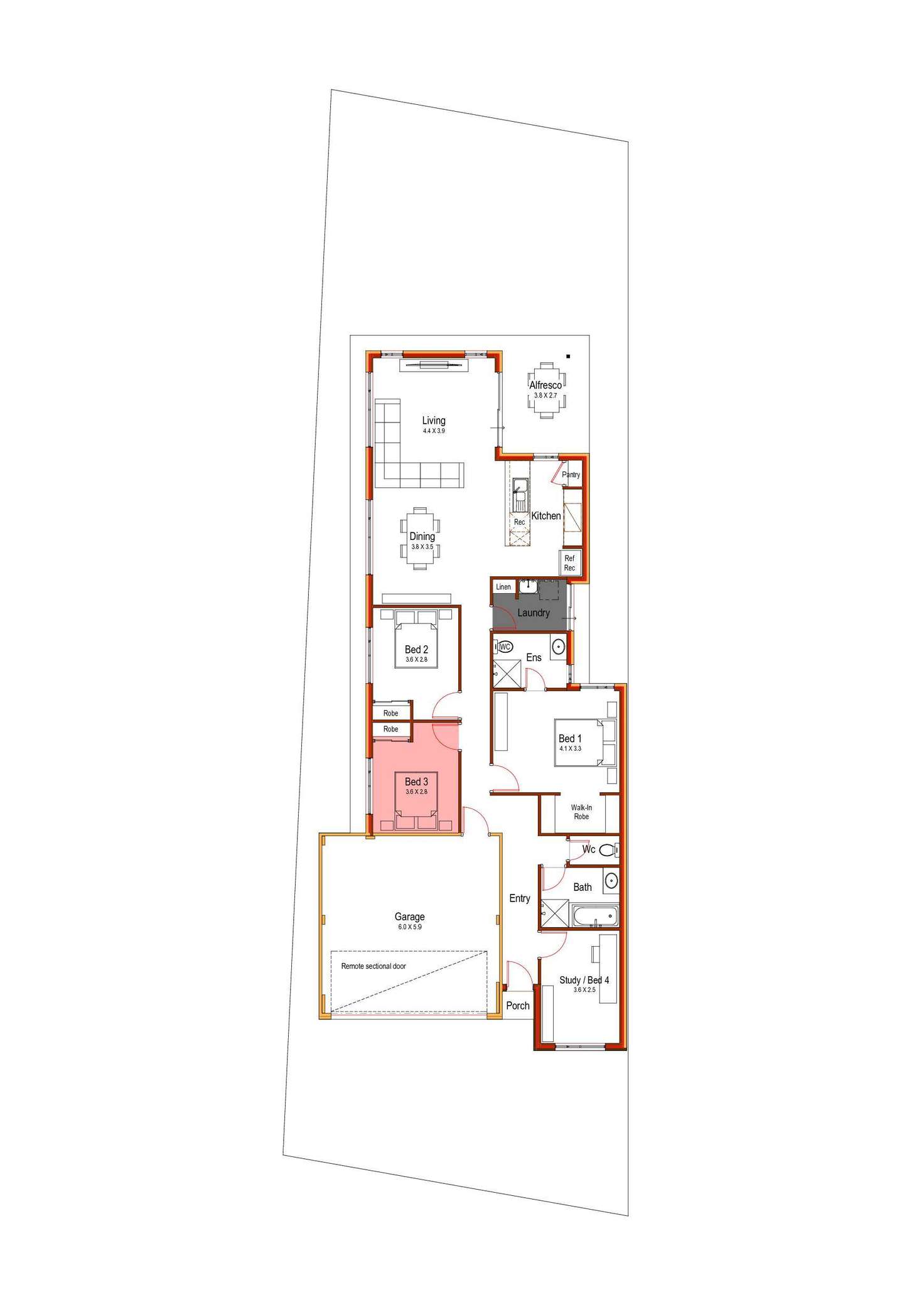 Floorplan of Homely residentialLand listing, LOT 1, 5 Johns Wood Drive, Kingsley WA 6026