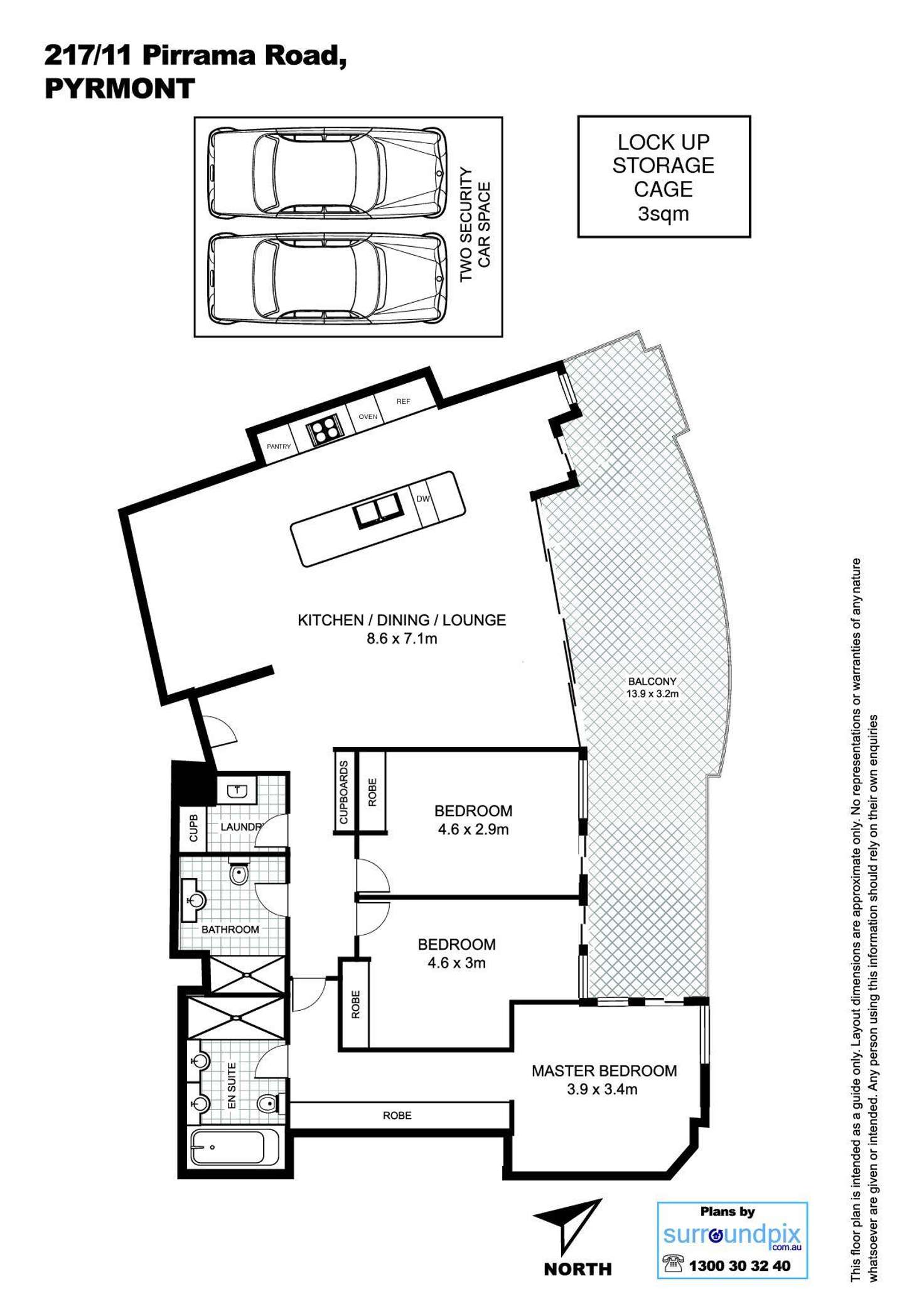 Floorplan of Homely apartment listing, 217/11 Pirrama Road, Pyrmont NSW 2009