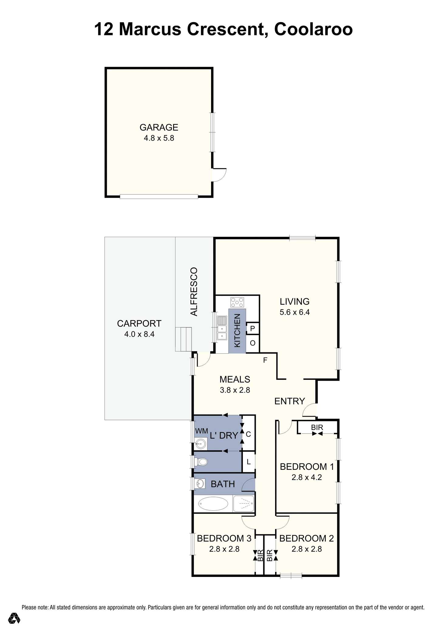 Floorplan of Homely house listing, 12 Marcus Crescent, Coolaroo VIC 3048