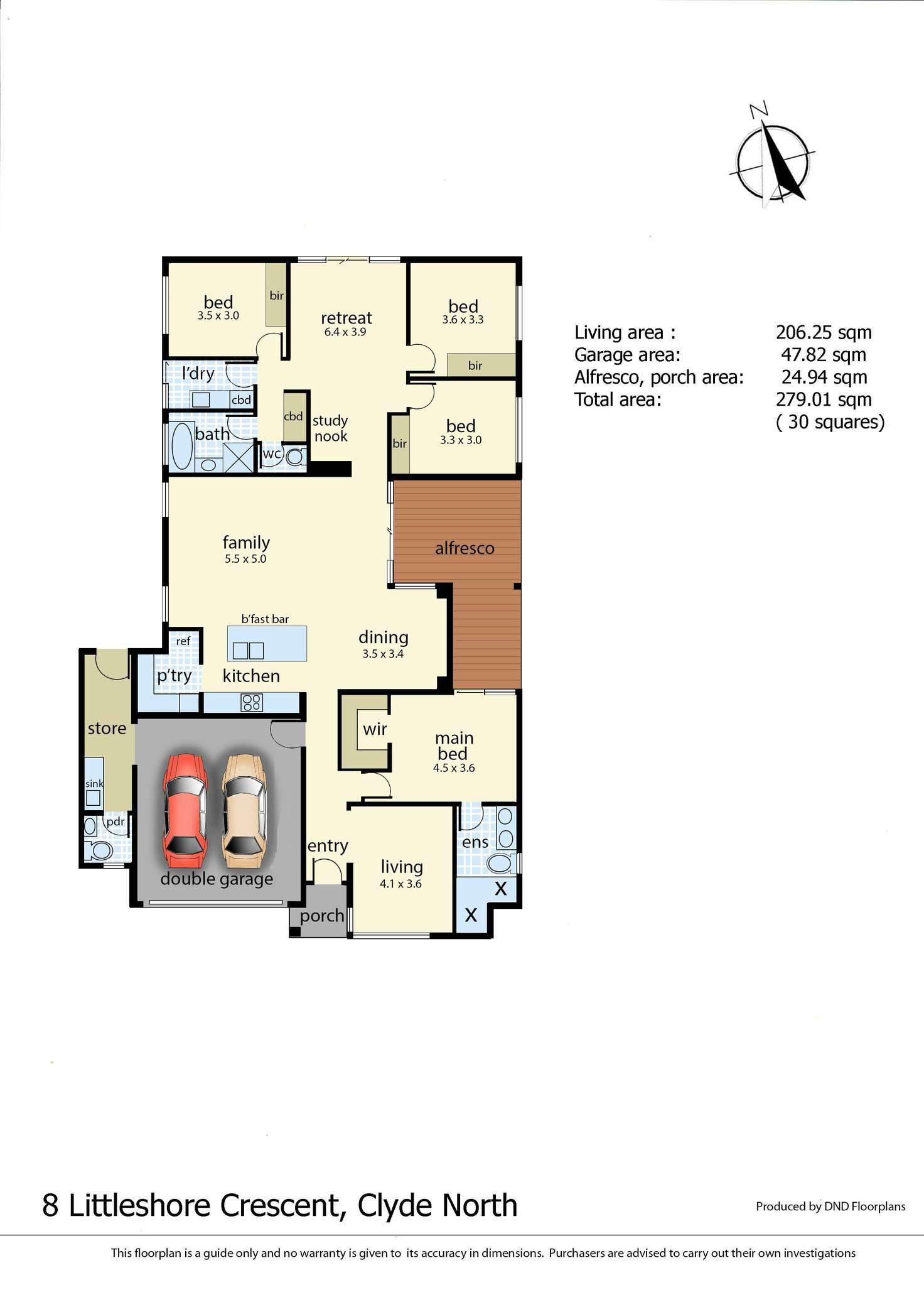 Floorplan of Homely house listing, 8 Littleshore Crescent, Clyde North VIC 3978