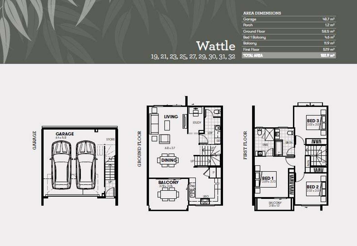 Floorplan of Homely townhouse listing, 29/21 Kersley Road, Kenmore QLD 4069