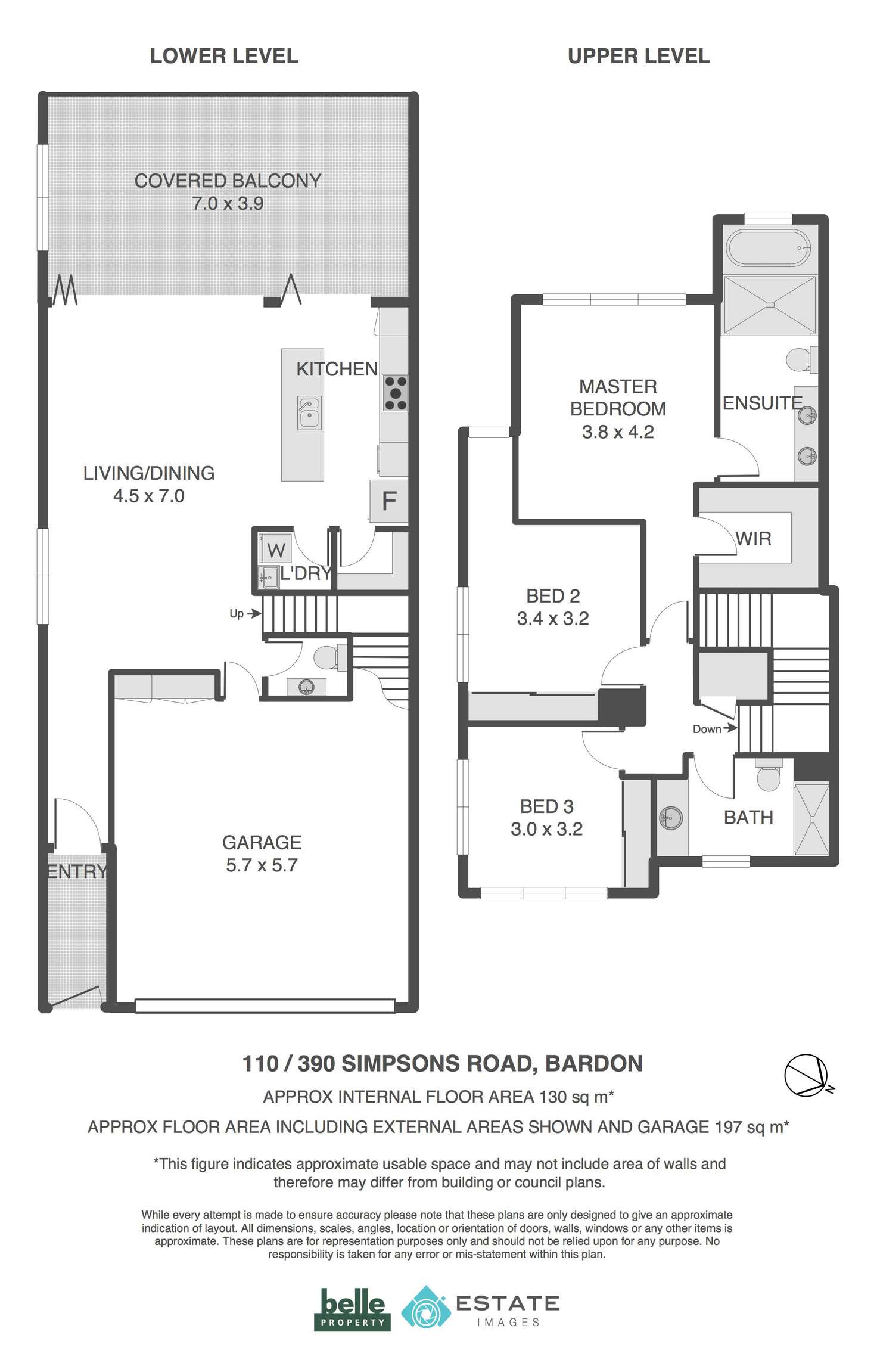 Floorplan of Homely townhouse listing, 110/390 Simpsons Road, Bardon QLD 4065