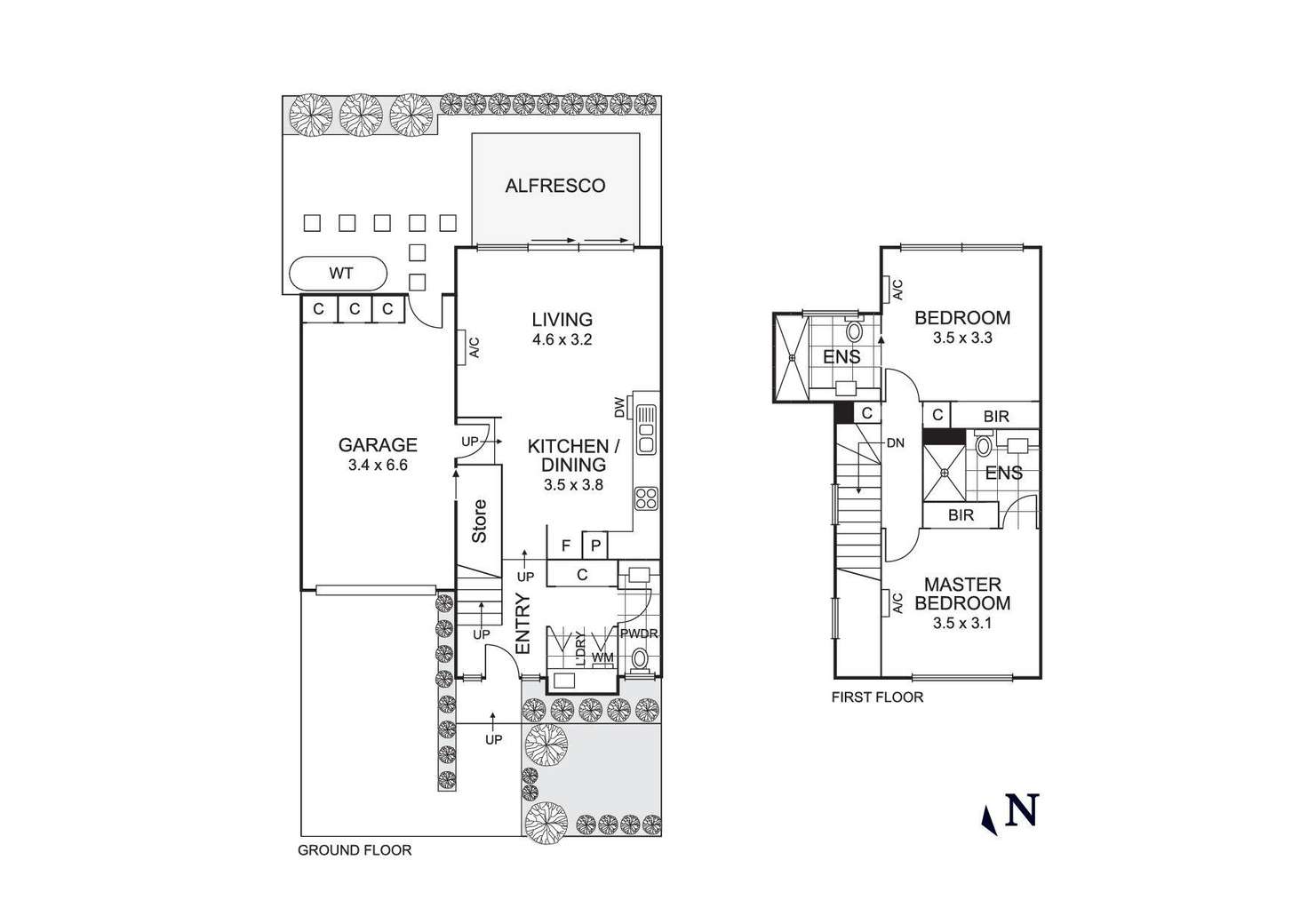Floorplan of Homely townhouse listing, 42 Hotham Street, Templestowe Lower VIC 3107