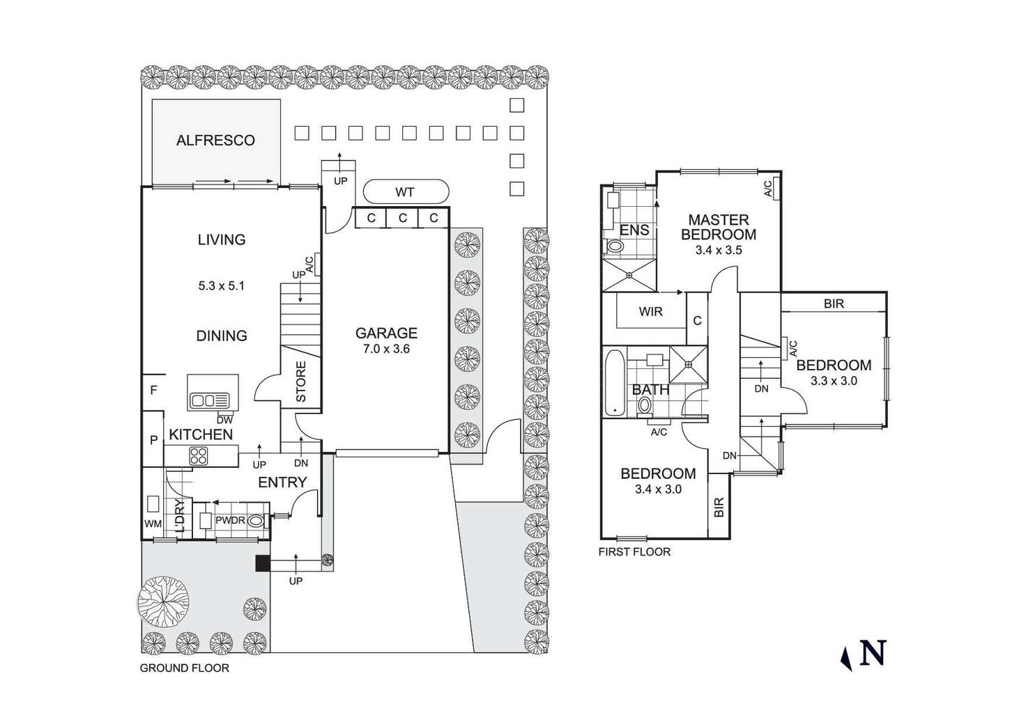 Floorplan of Homely townhouse listing, 40 Hotham Street, Templestowe Lower VIC 3107