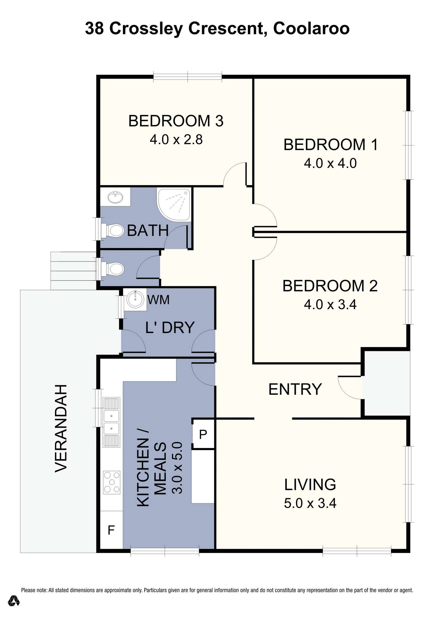 Floorplan of Homely house listing, 38 Crossley Crescent, Coolaroo VIC 3048
