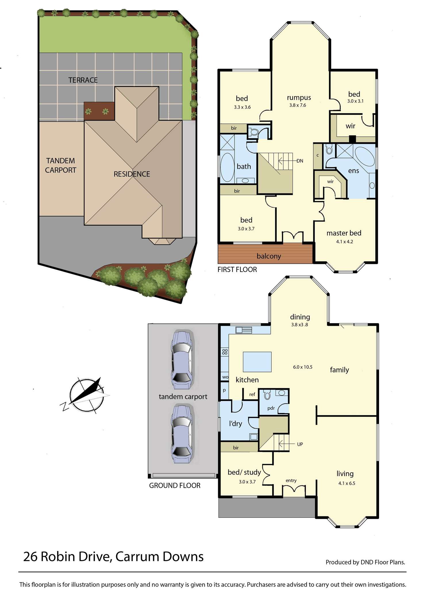 Floorplan of Homely house listing, 26 Robin Drive, Carrum Downs VIC 3201