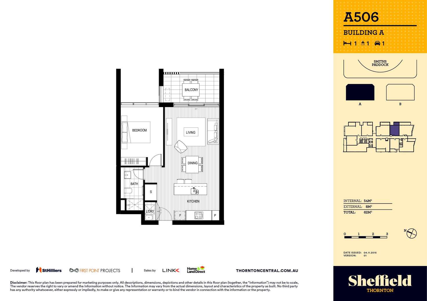 Floorplan of Homely apartment listing, 506/8 Aviators Way, Penrith NSW 2750