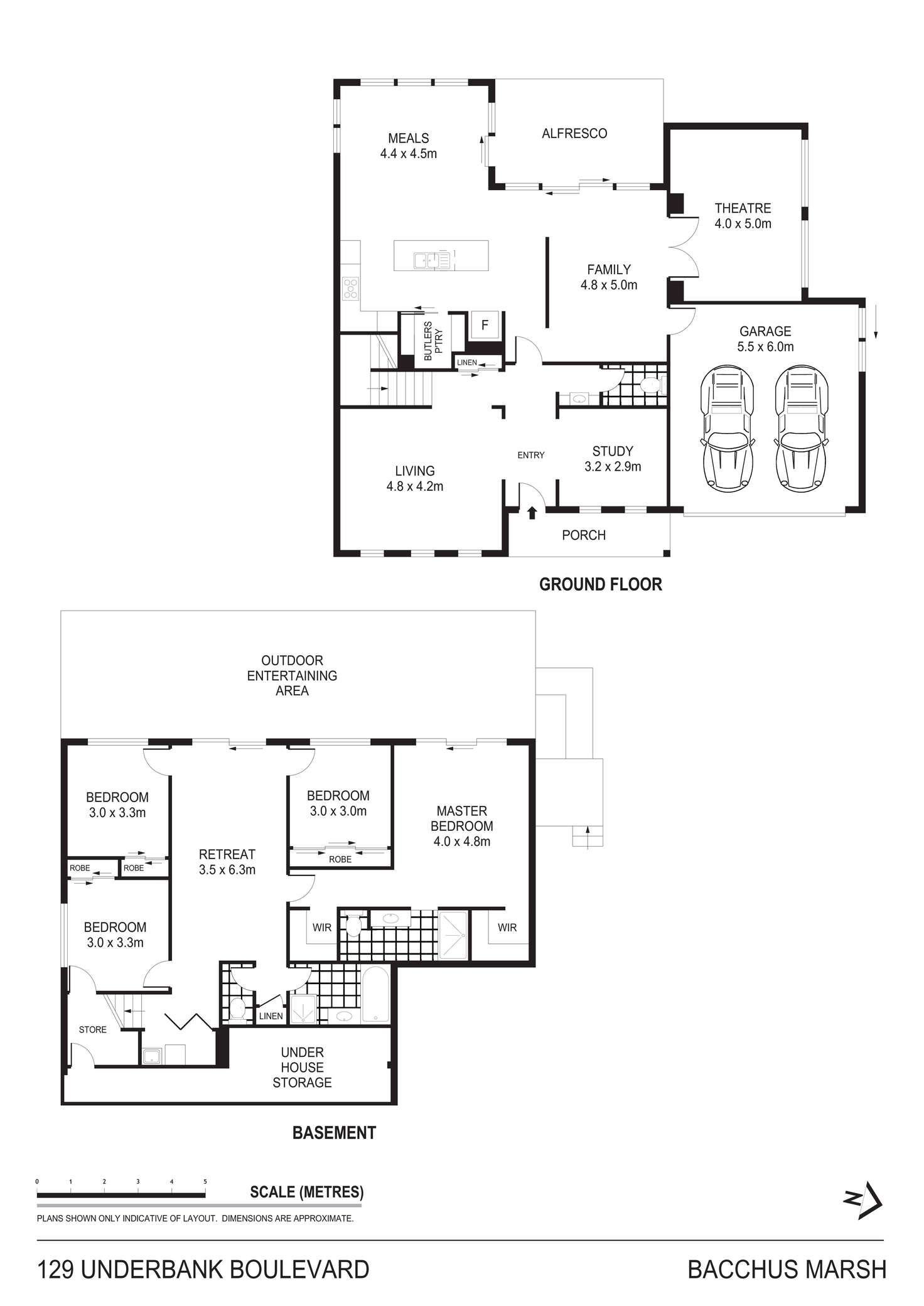 Floorplan of Homely house listing, 129 Underbank Boulevard, Bacchus Marsh VIC 3340