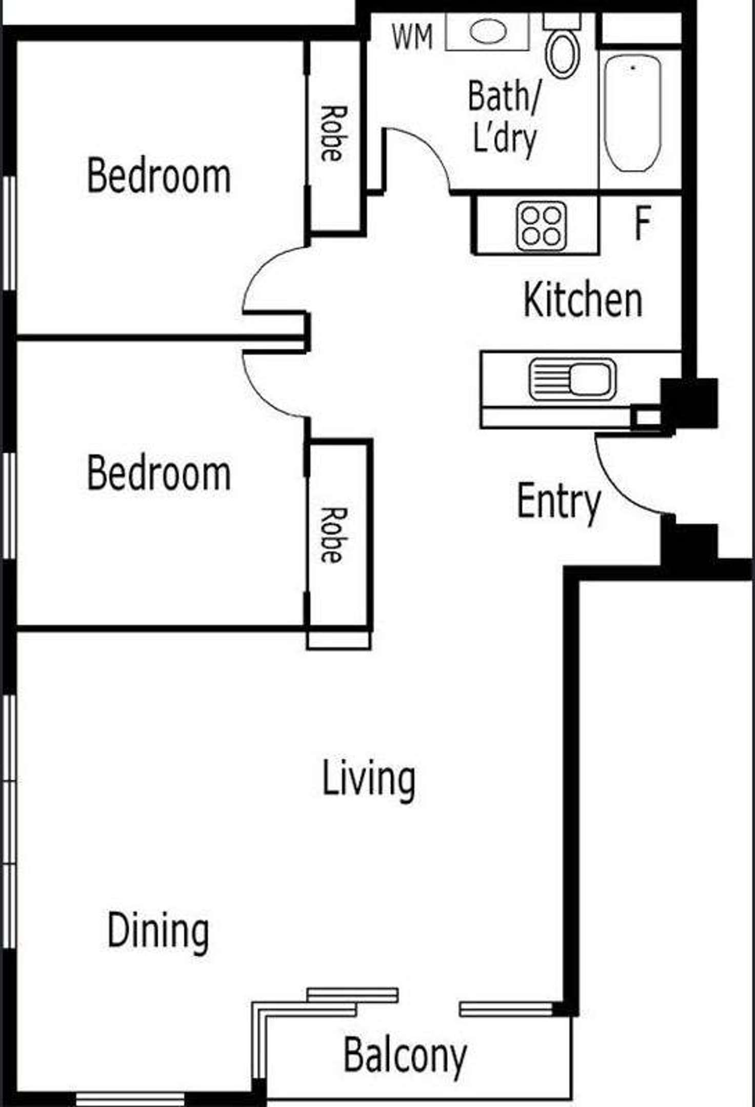 Floorplan of Homely apartment listing, 152/416 St Kilda Road, Melbourne VIC 3004