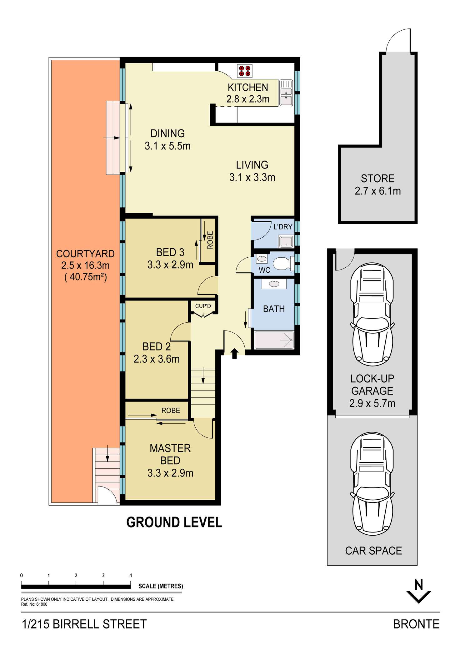 Floorplan of Homely apartment listing, 1/215 Birrell Street, Bronte NSW 2024