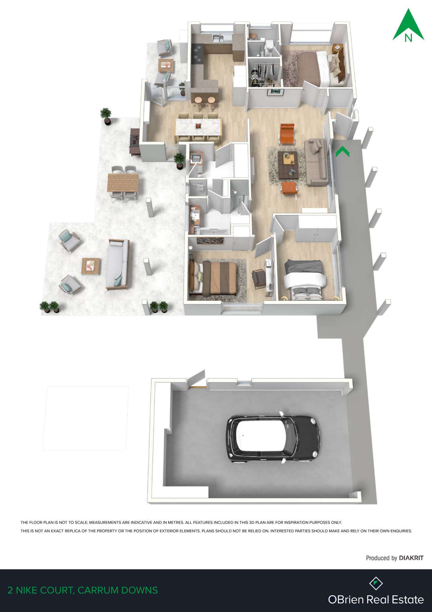 Floorplan of Homely house listing, 2 Nike Court, Carrum Downs VIC 3201