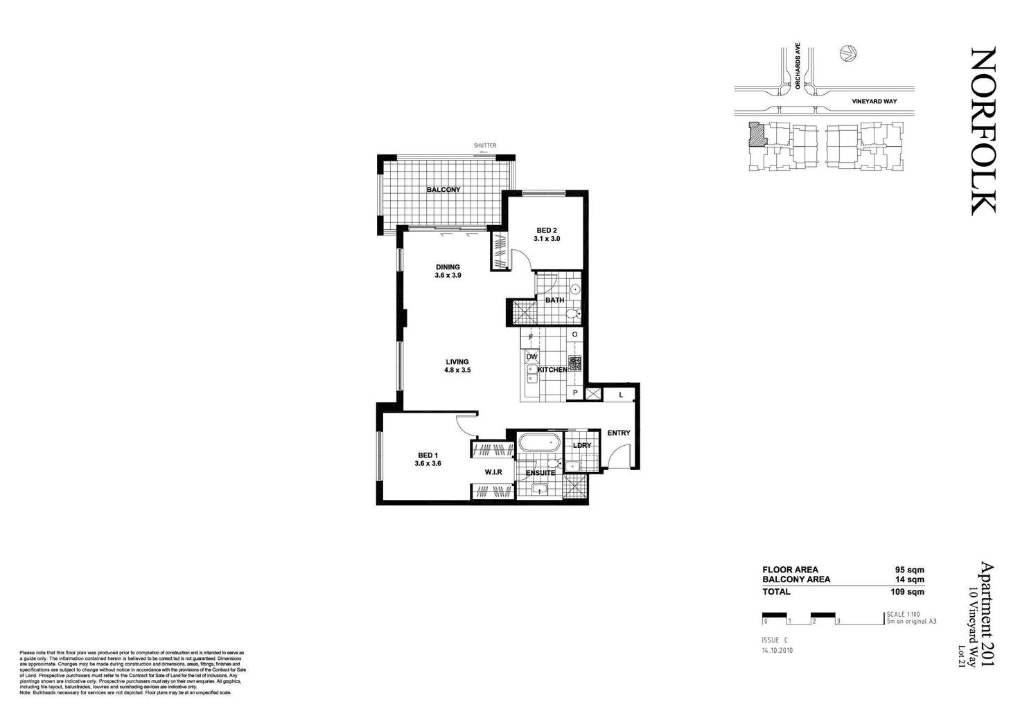 Floorplan of Homely apartment listing, 201/10 Vineyard Way, Breakfast Point NSW 2137