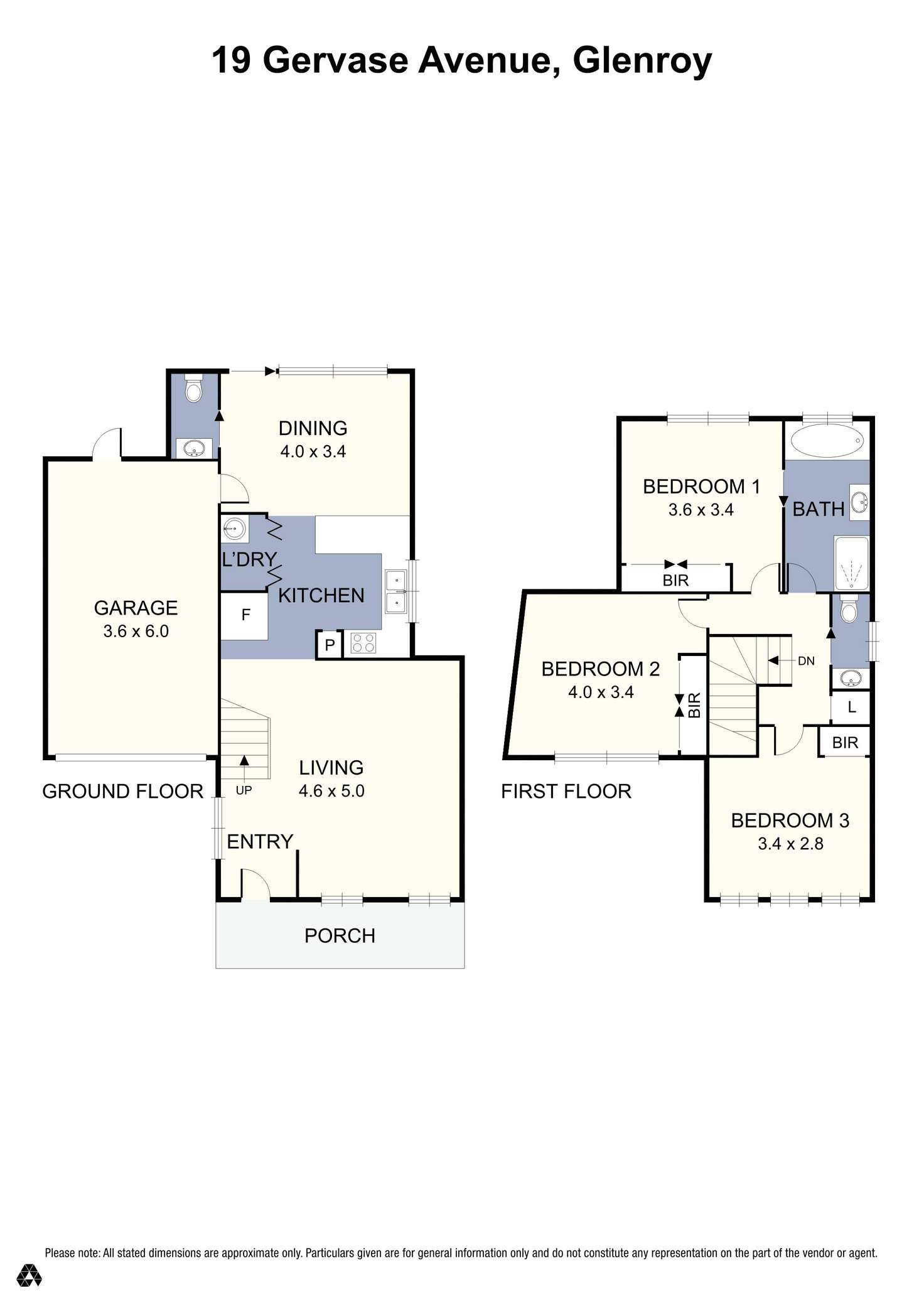 Floorplan of Homely townhouse listing, 19 Gervase Avenue, Glenroy VIC 3046