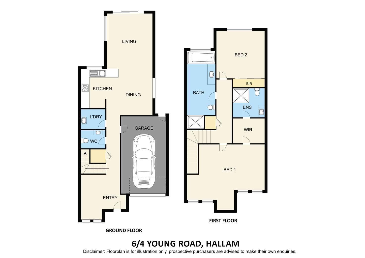 Floorplan of Homely unit listing, 6/4 Young Road, Hallam VIC 3803
