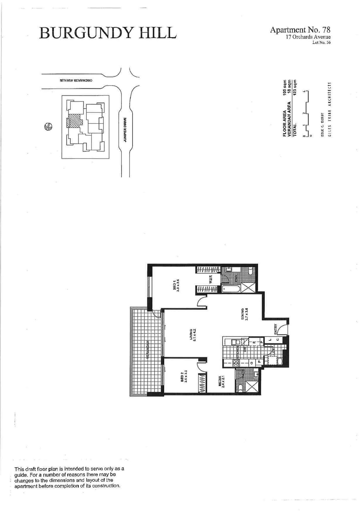 Floorplan of Homely apartment listing, 78/17 Orchards Avenue, Breakfast Point NSW 2137