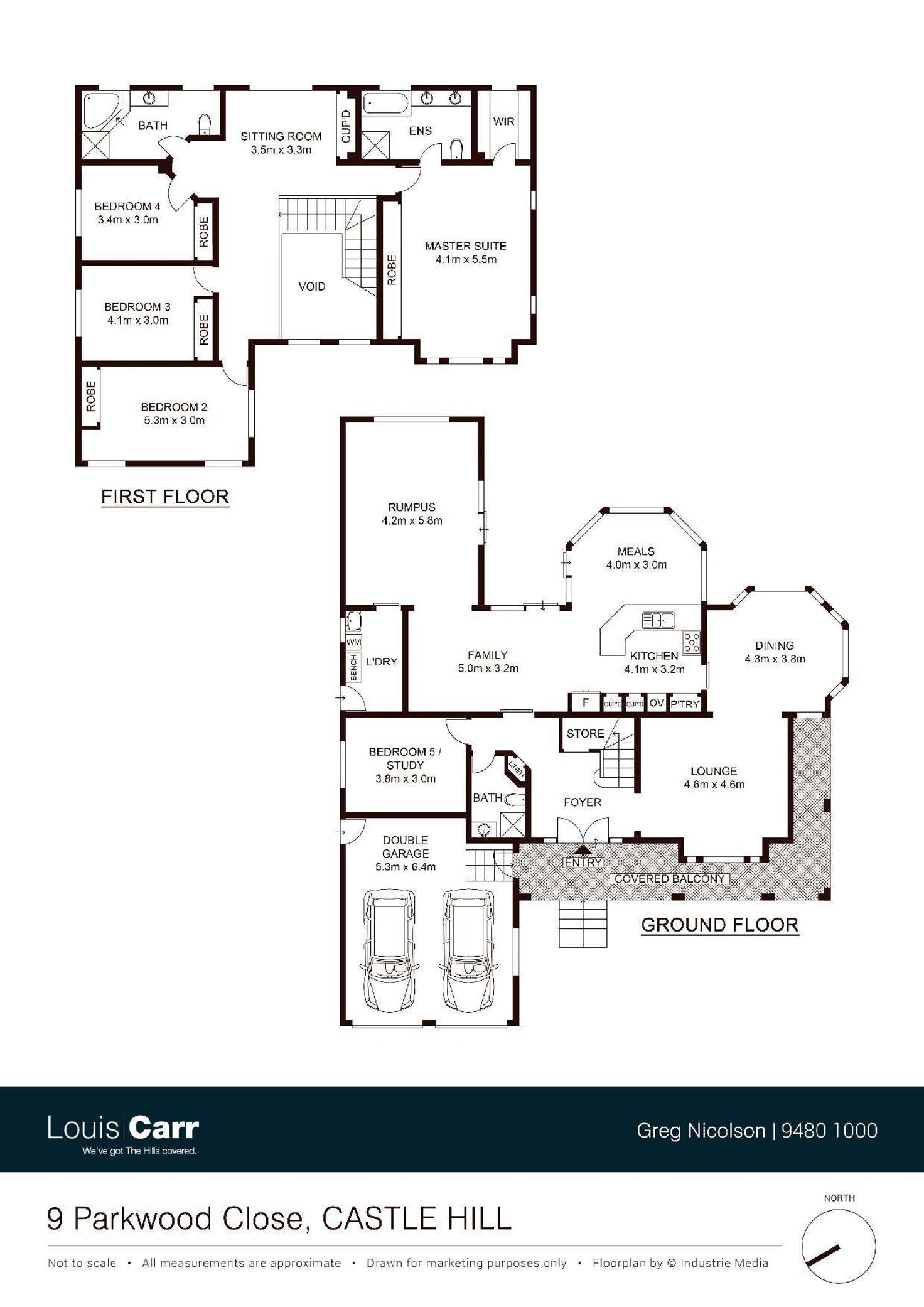 Floorplan of Homely house listing, 9 Parkwood Close, Castle Hill NSW 2154
