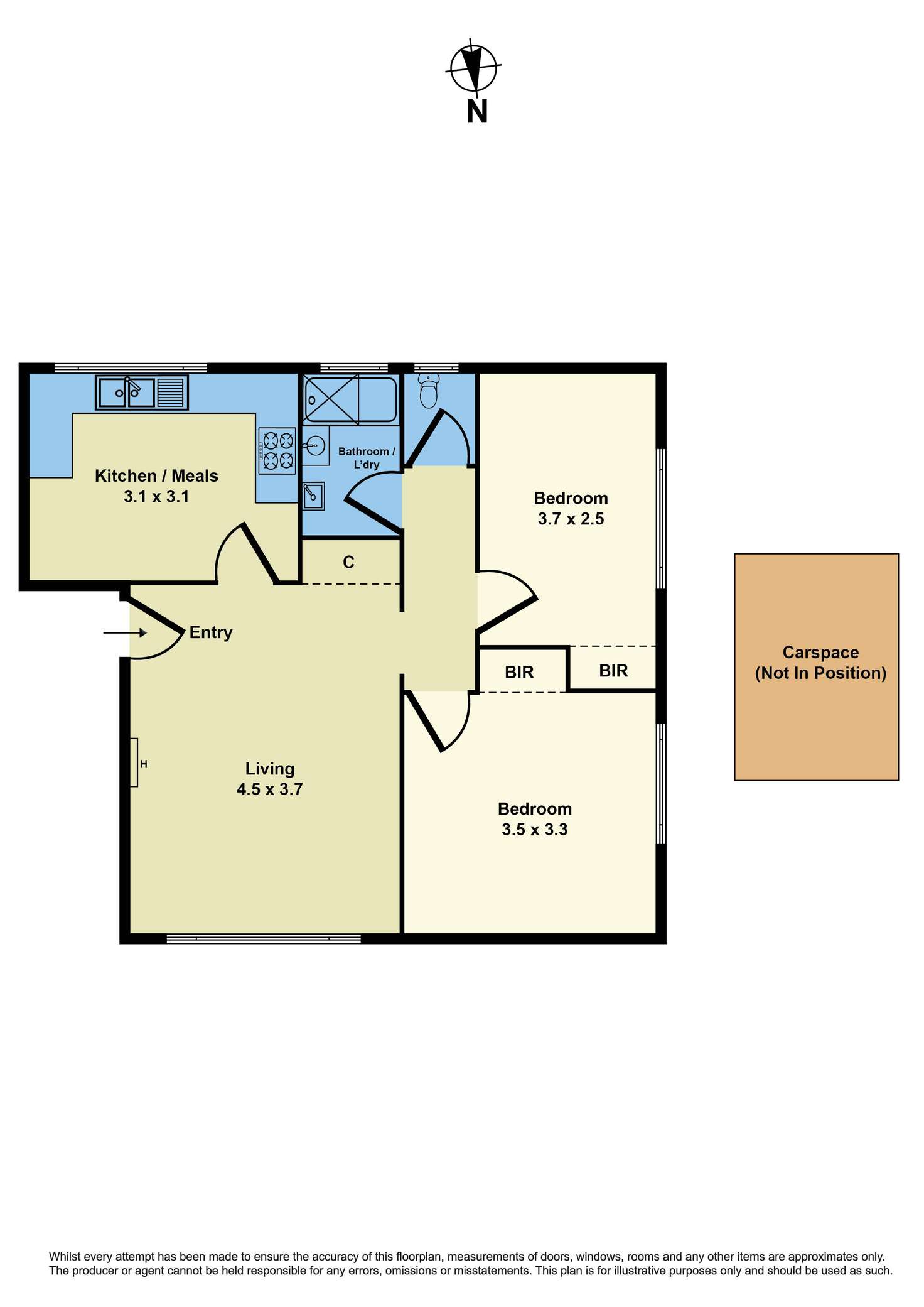 Floorplan of Homely unit listing, 1/6 Sydney Street, Albion VIC 3020