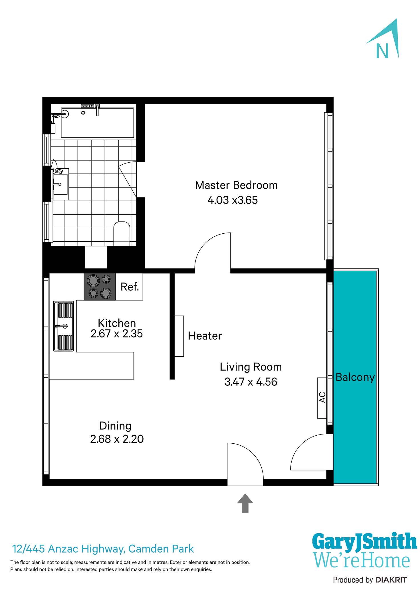Floorplan of Homely unit listing, 12/445 Anzac Highway, Camden Park SA 5038