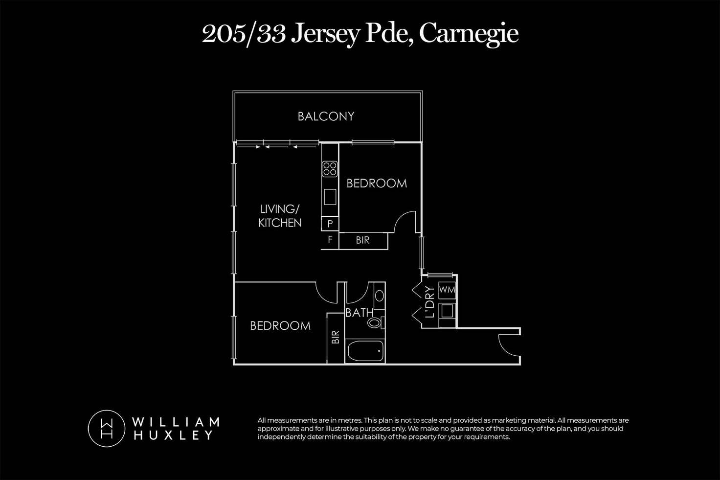 Floorplan of Homely apartment listing, 205/33 Jersey Parade, Carnegie VIC 3163