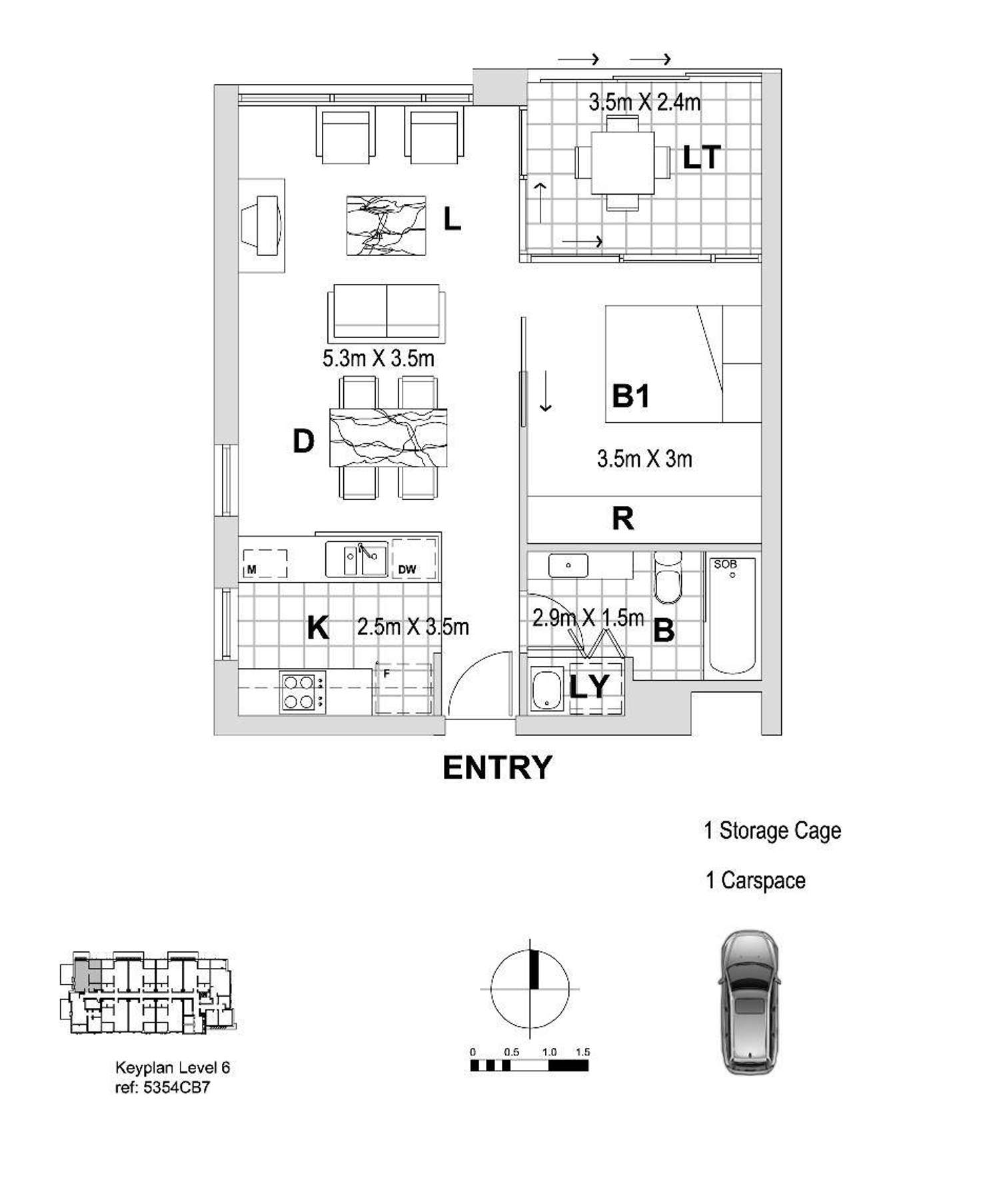 Floorplan of Homely apartment listing, 601/103 Forest Road, Hurstville NSW 2220