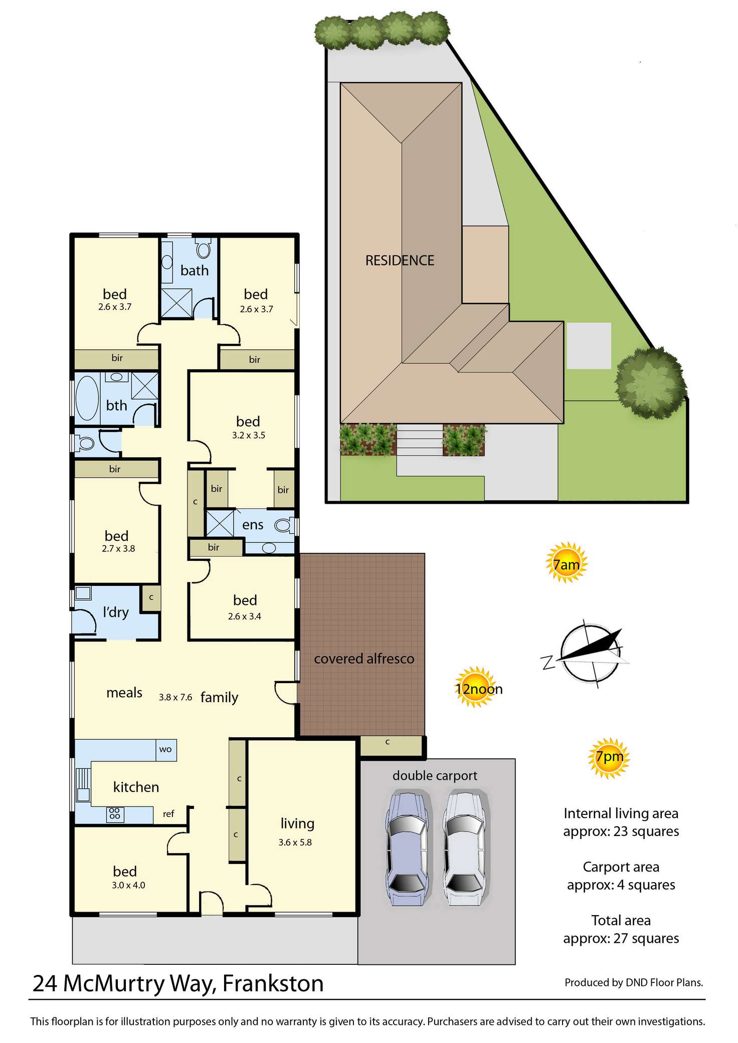 Floorplan of Homely house listing, 24 McMurtry Way, Frankston VIC 3199