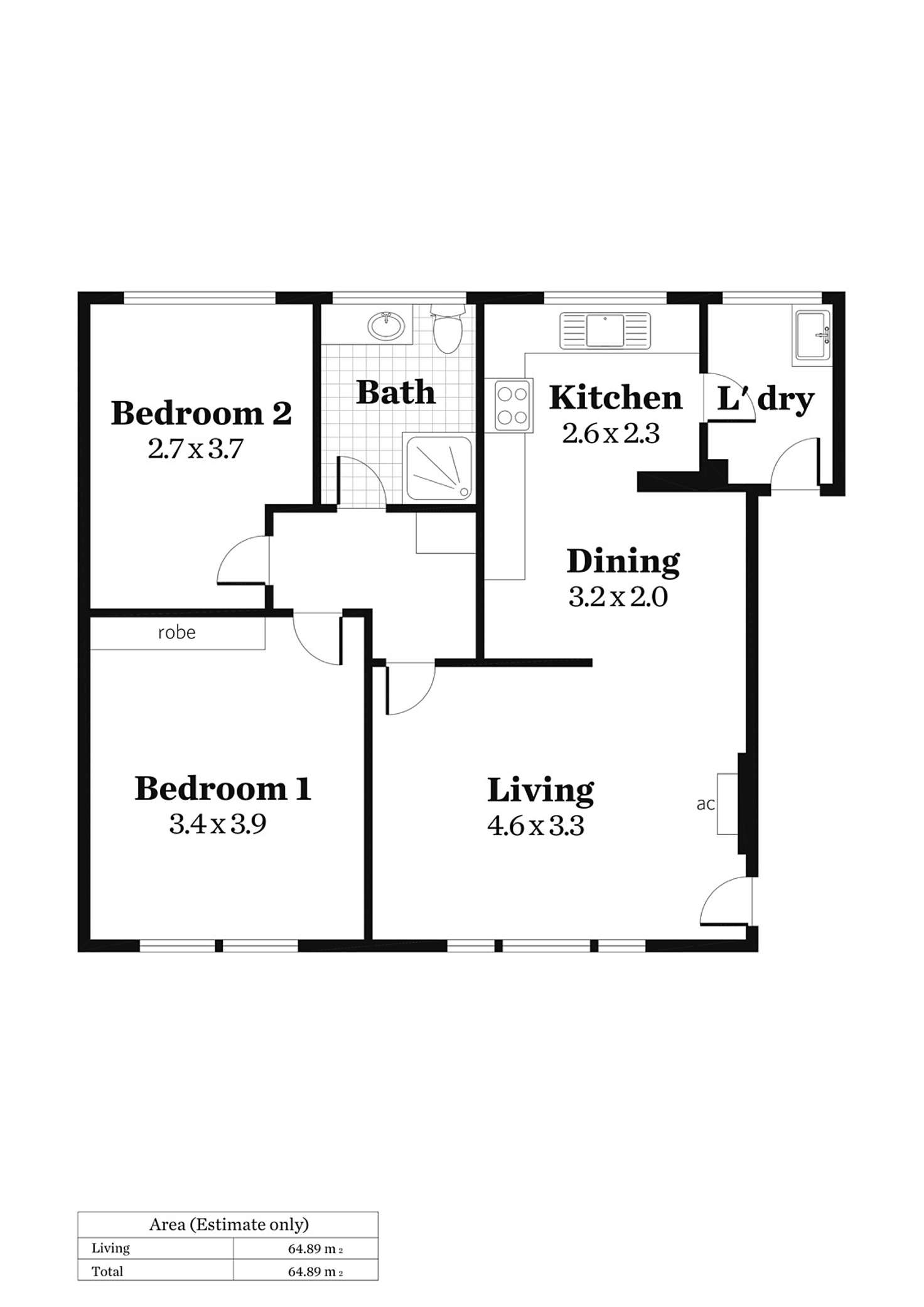 Floorplan of Homely unit listing, 4/37 Hepburn Street, Broadview SA 5083