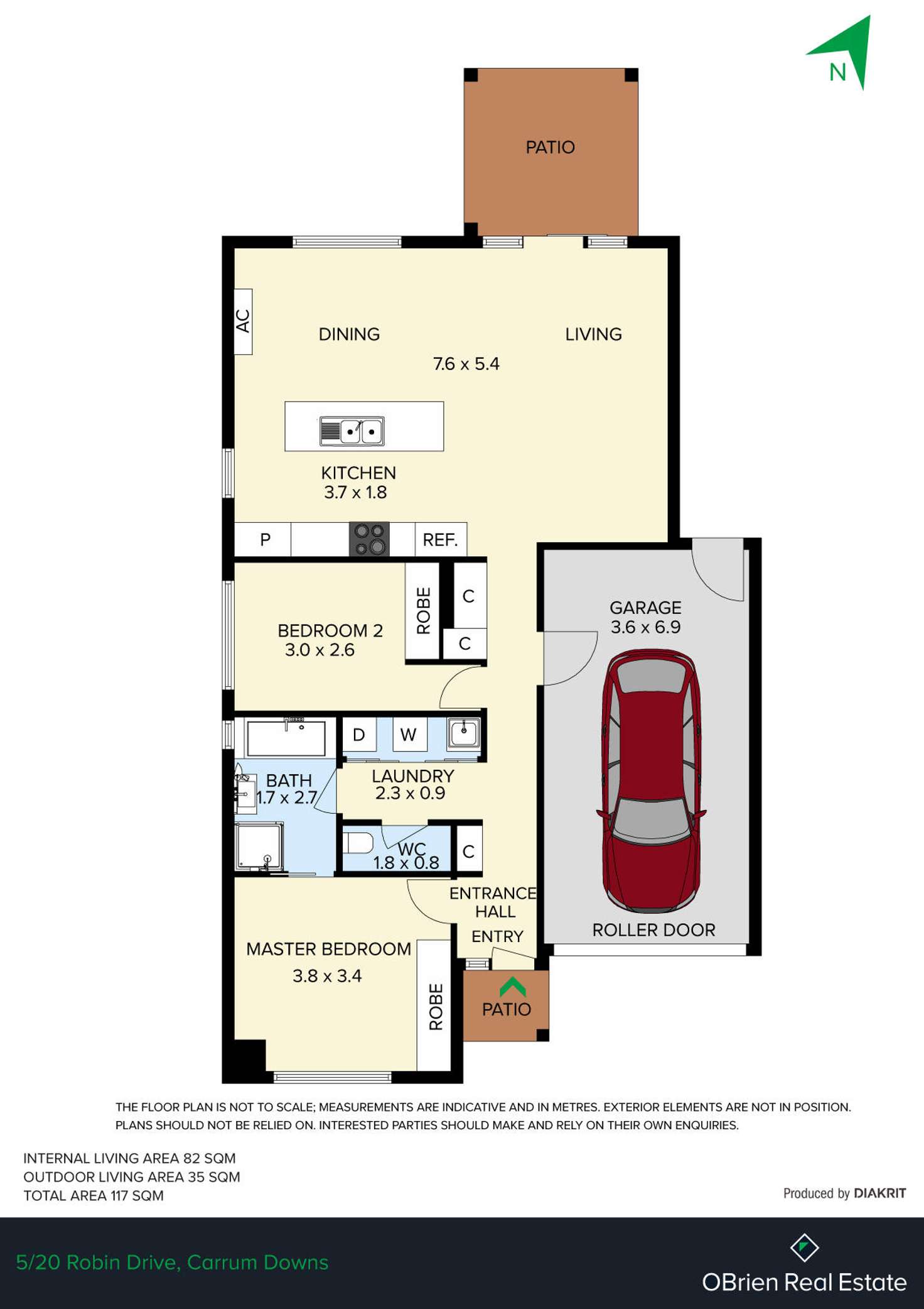 Floorplan of Homely unit listing, 5/20 Robin Drive, Carrum Downs VIC 3201