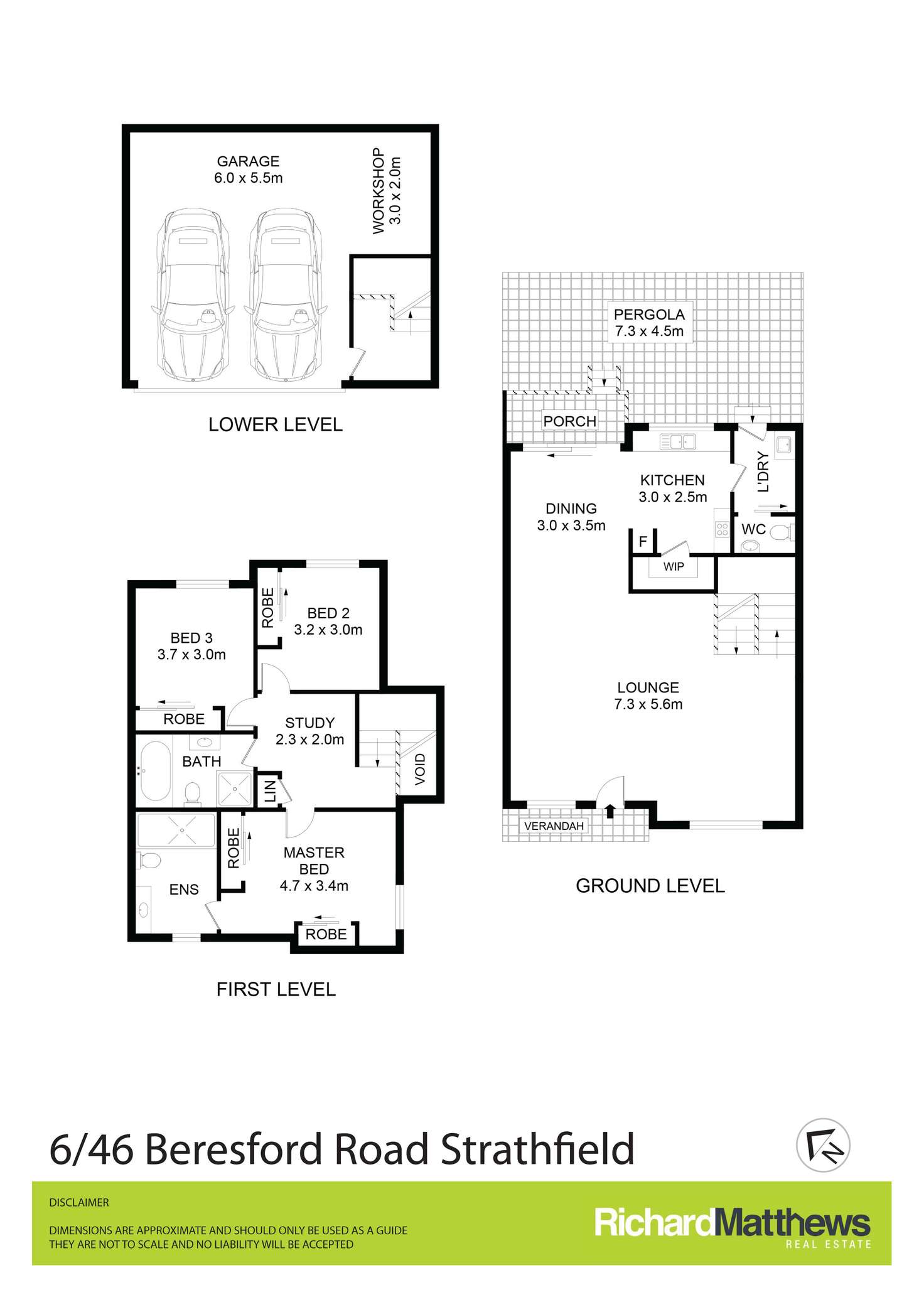 Floorplan of Homely townhouse listing, 6/46 Beresford Road, Strathfield NSW 2135