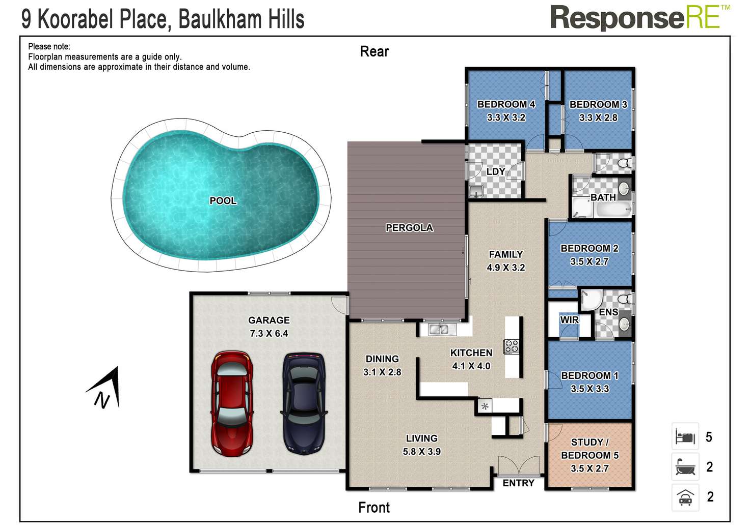 Floorplan of Homely house listing, 9 Koorabel Place, Baulkham Hills NSW 2153