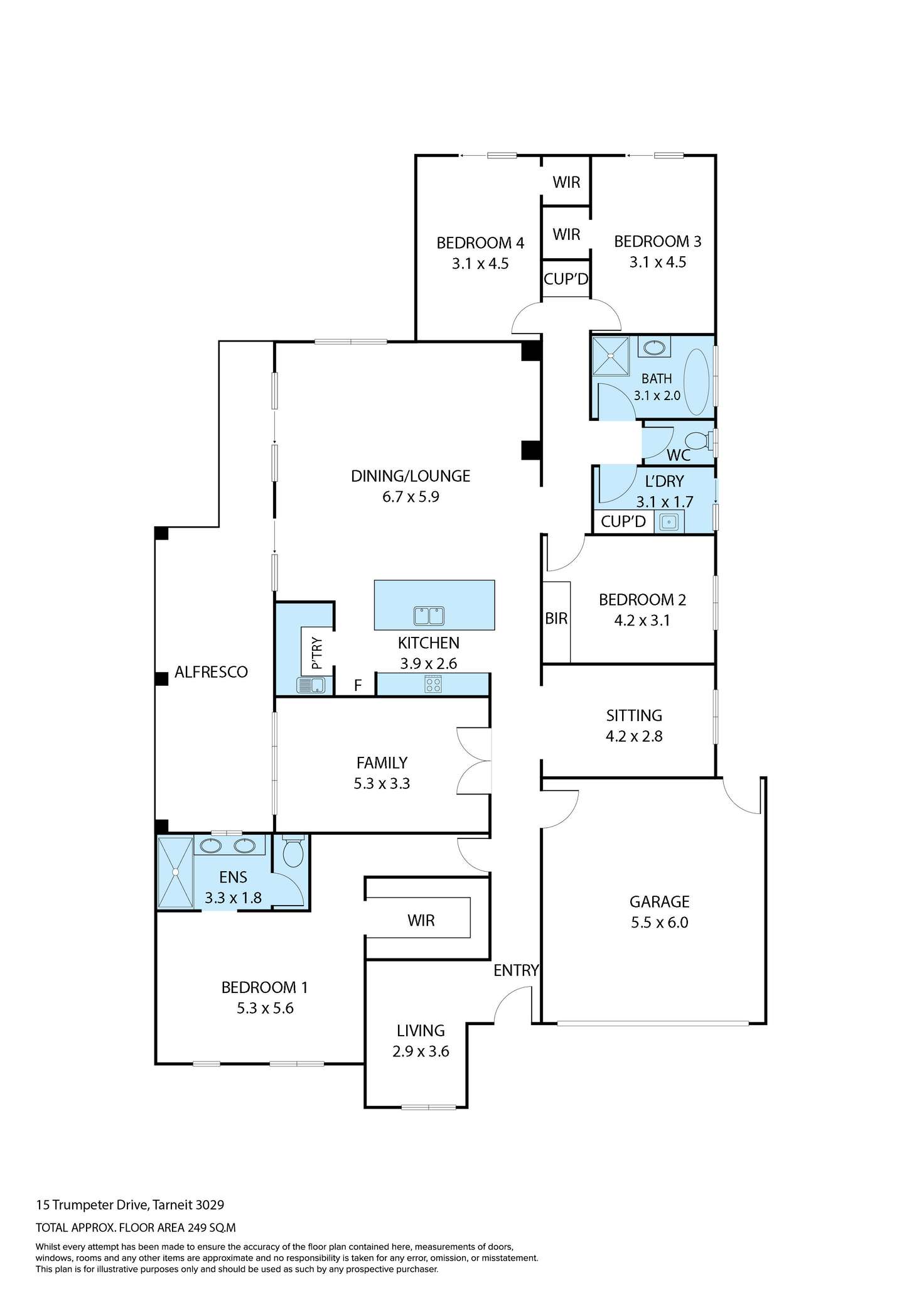 Floorplan of Homely house listing, 15 Trumpeter Drive, Tarneit VIC 3029