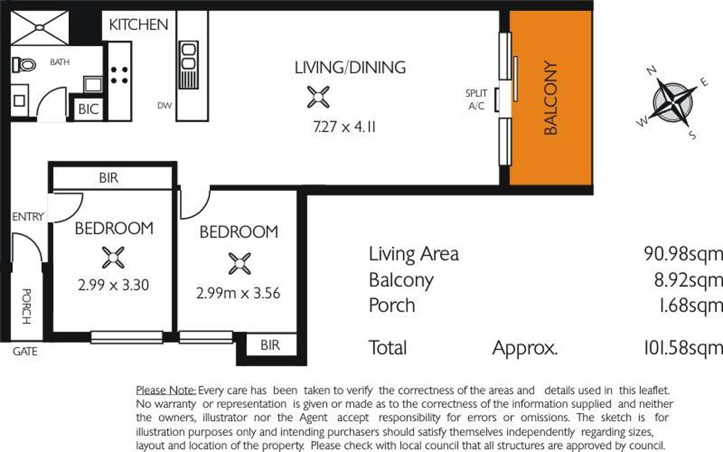 Floorplan of Homely apartment listing, 502/2-14 Seventh Street, Bowden SA 5007